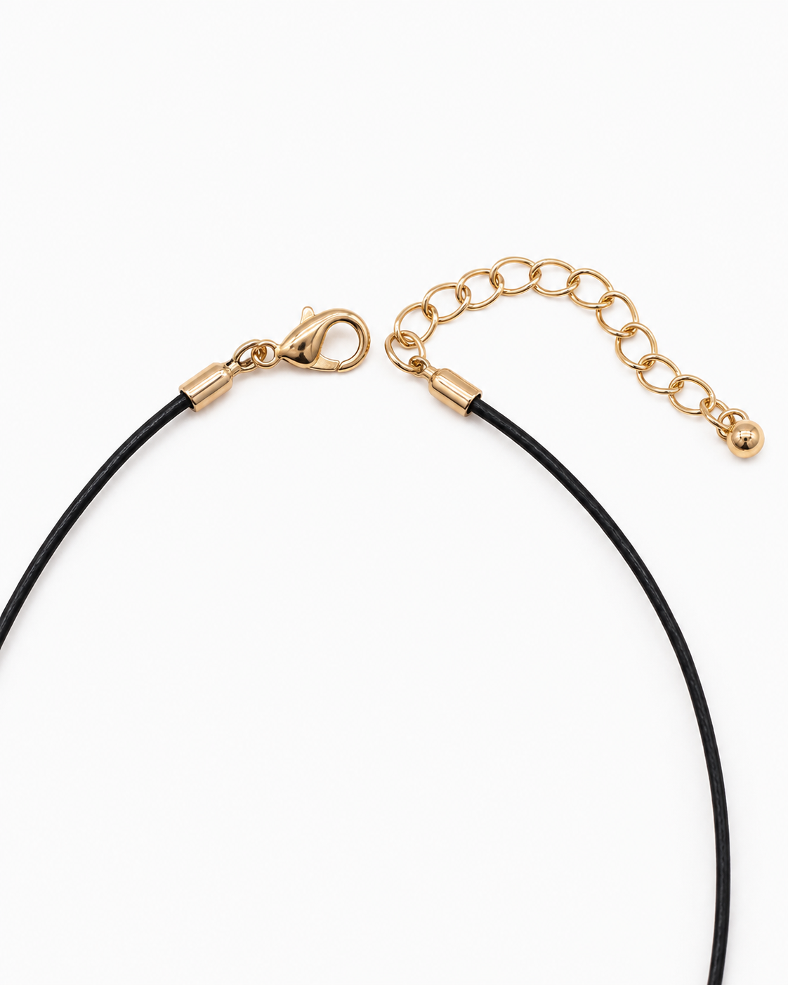Puffy Ring Wax Cord Necklace-3