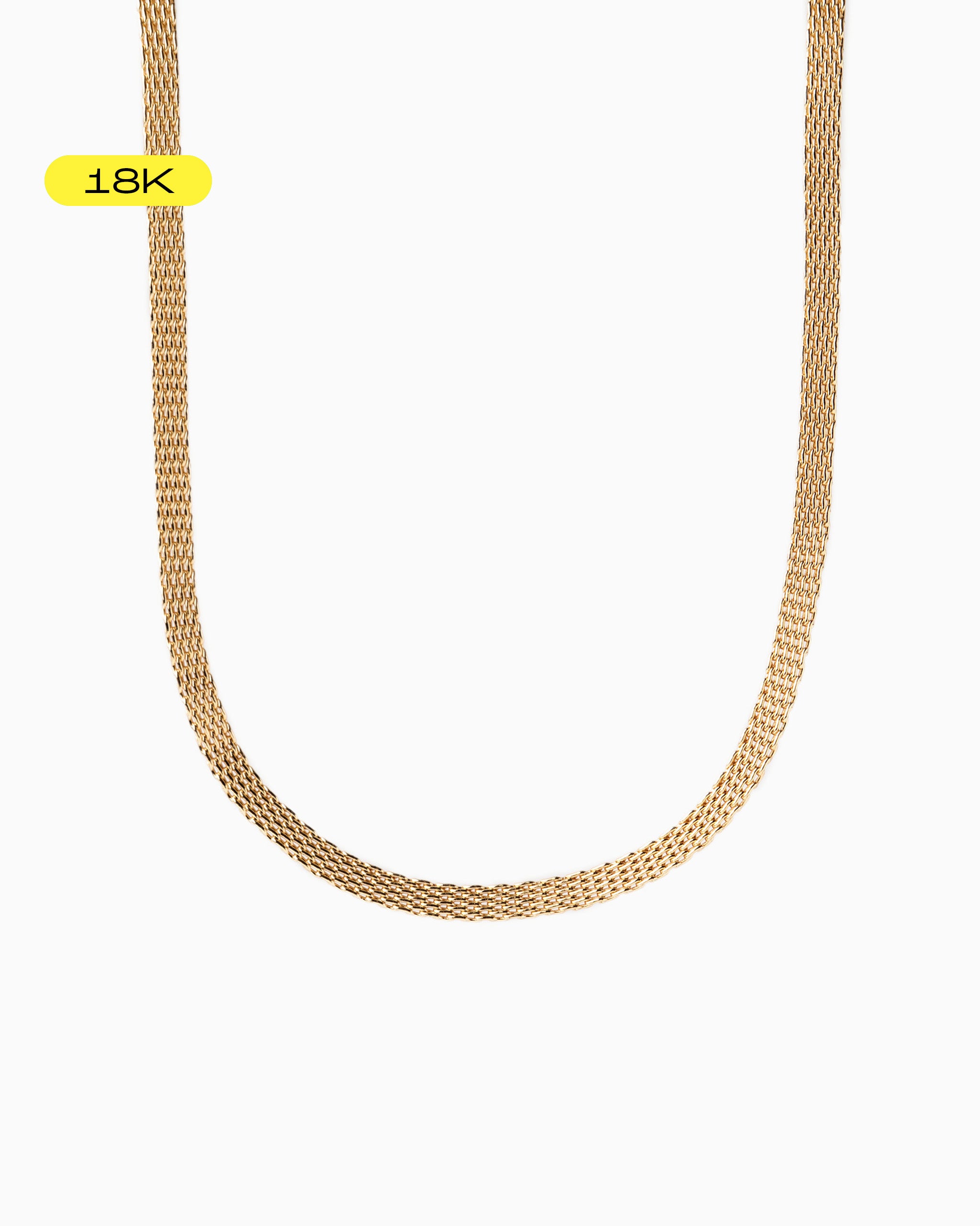 [18K] Mesh Chain Necklace