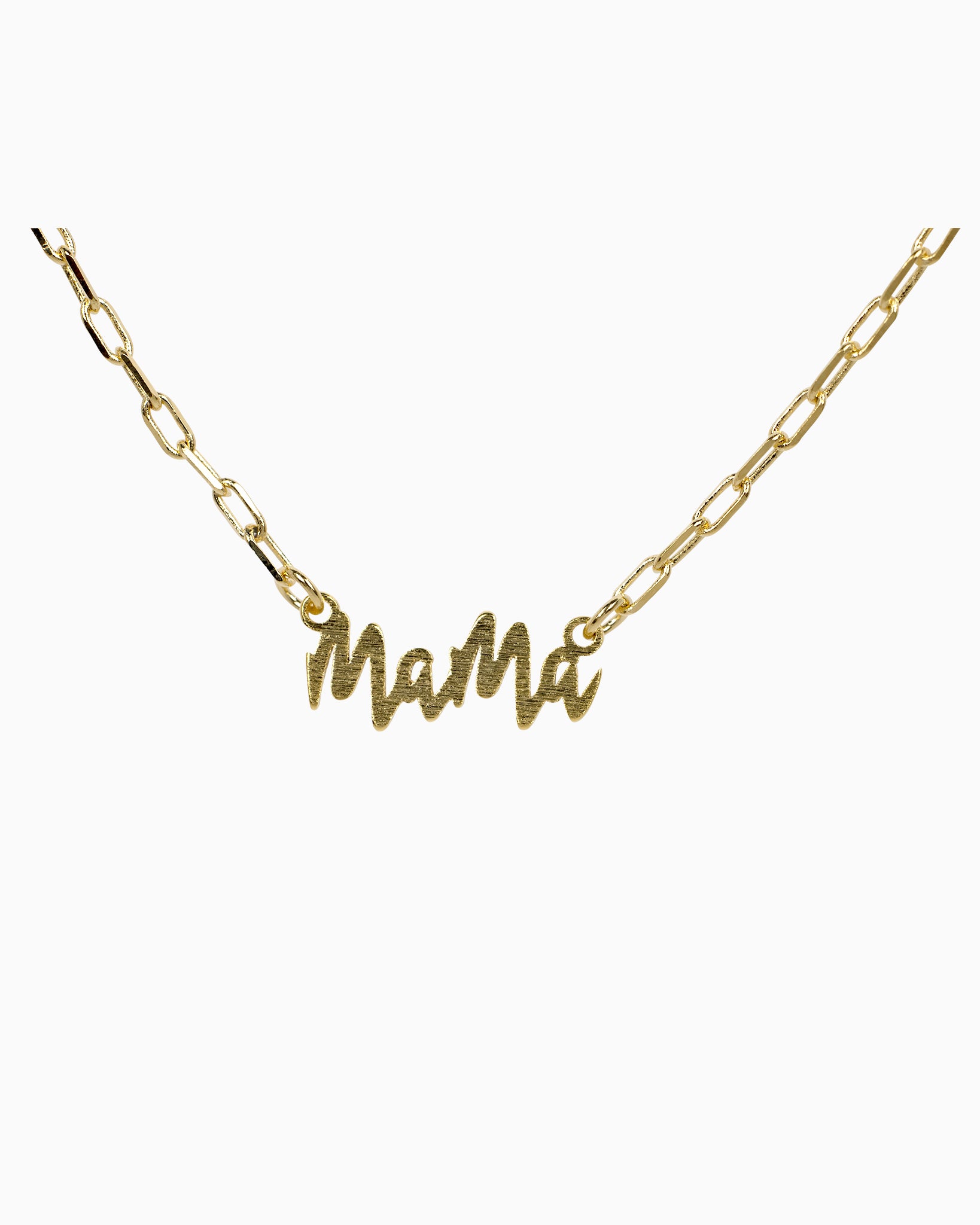 MAMA Letter Minimalist Clip Chain Necklace