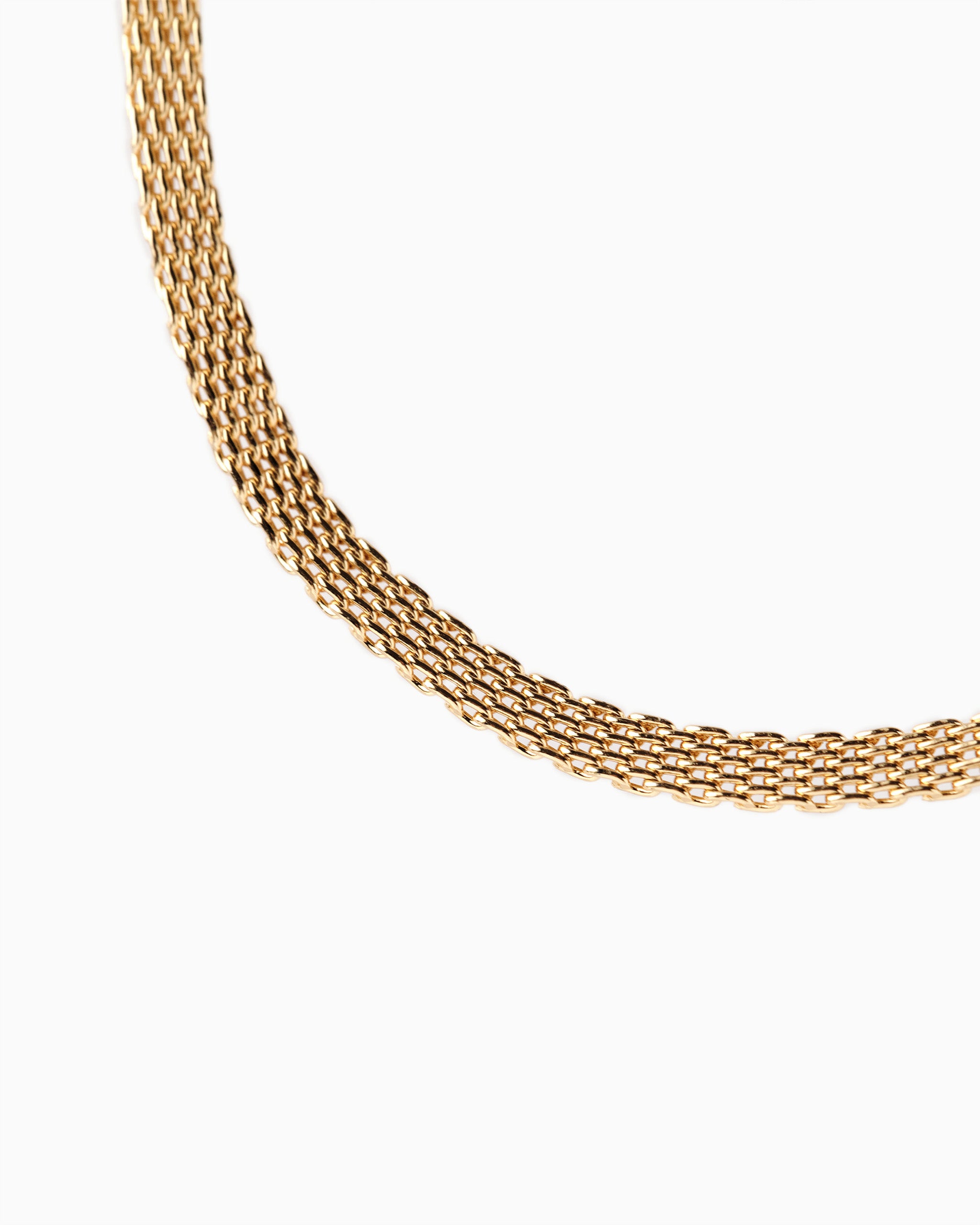 [18K] Mesh Chain Necklace