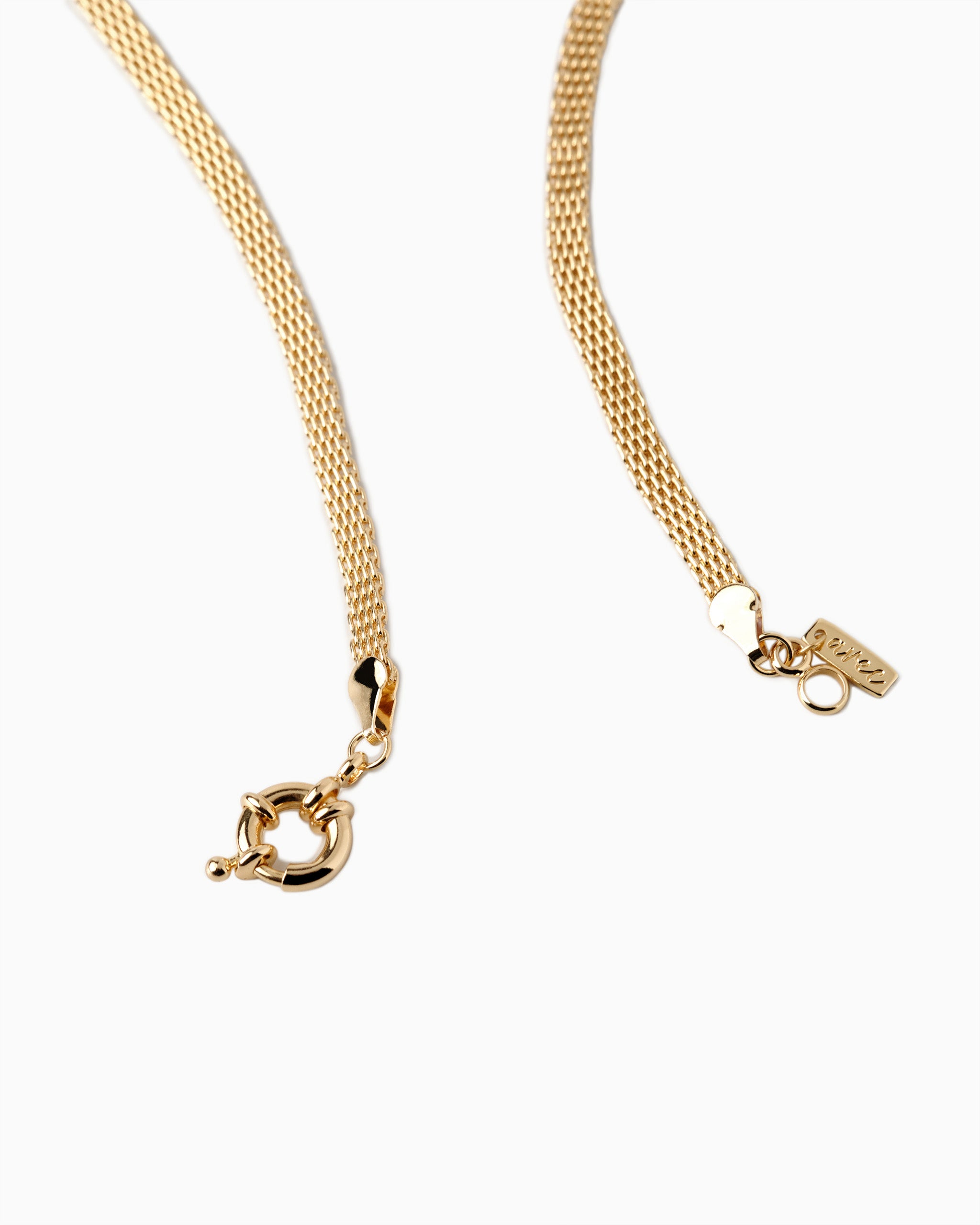 [18K] Mesh Chain Necklace-3