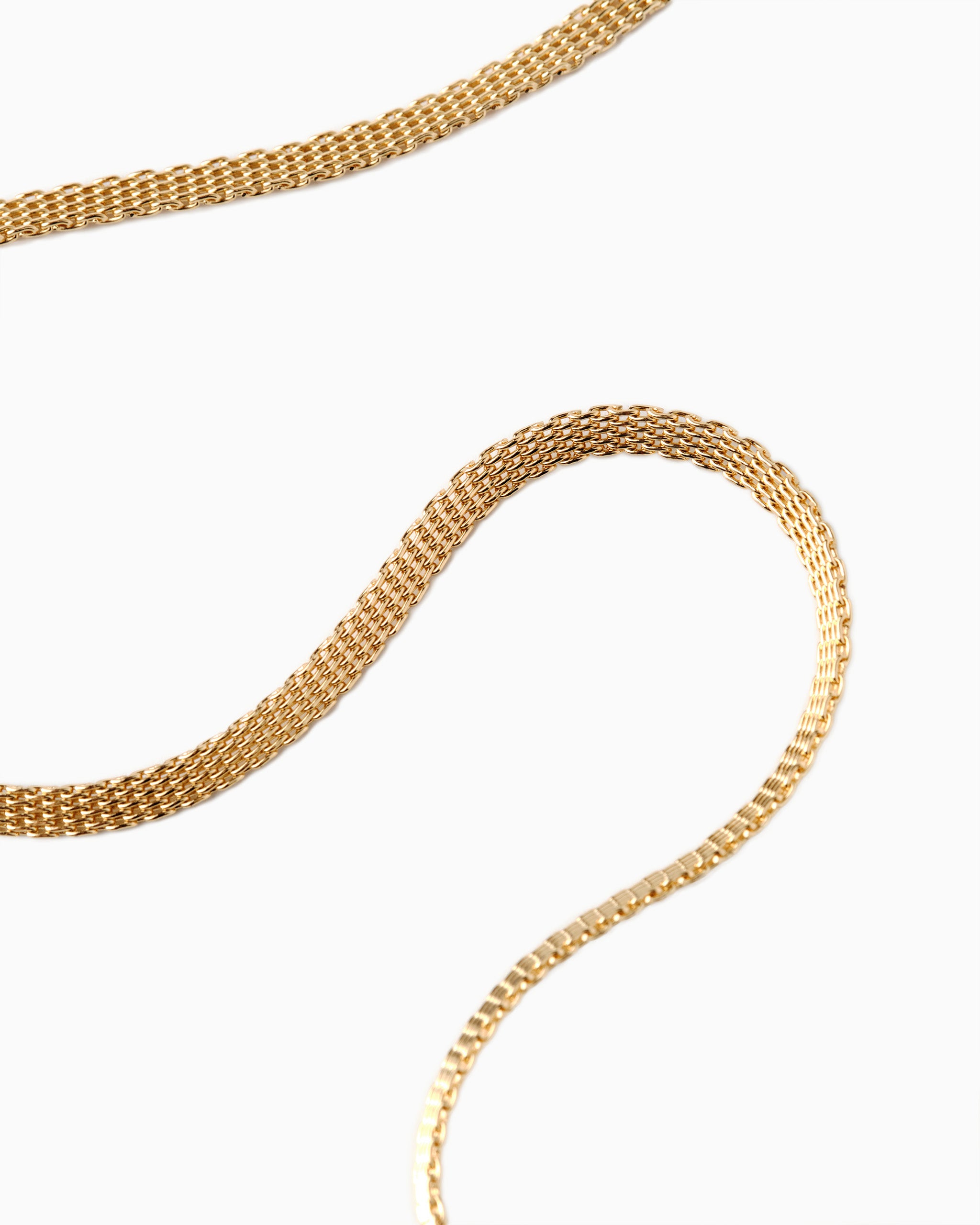 [18K] Mesh Chain Necklace-4