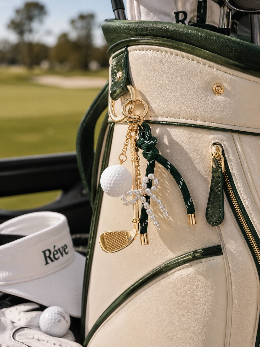 Gameday Swing Cute Golf Bag Charm Key Chain