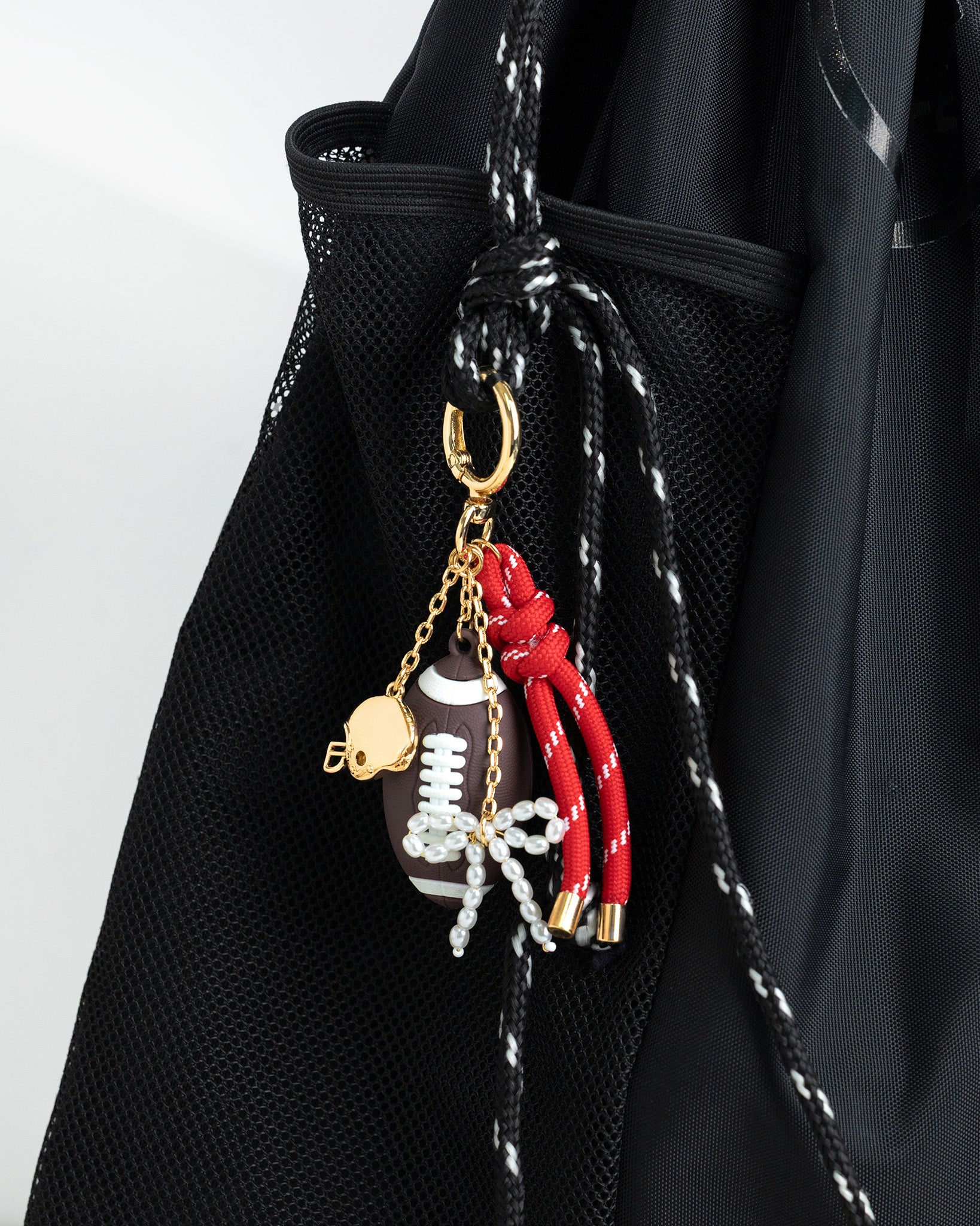 Touchdown Vibes Football Bag Charm