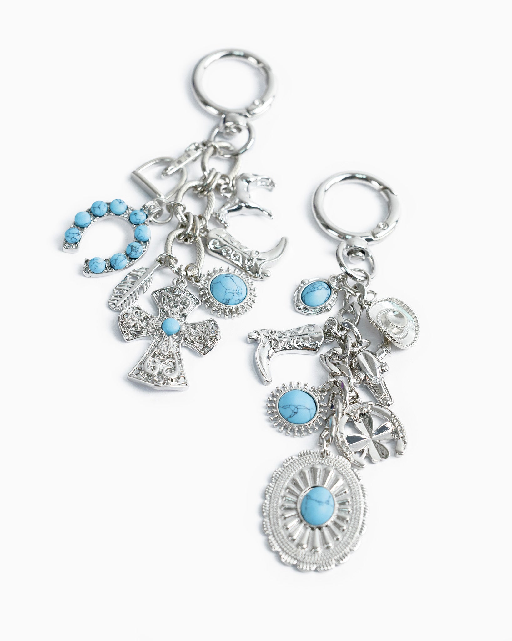 Western Turquoise Concho Bag Charm