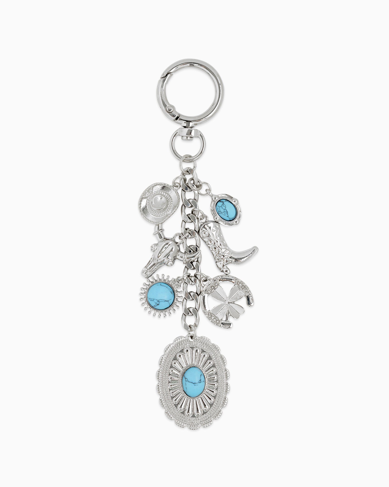 Western Turquoise Concho Bag Charm
