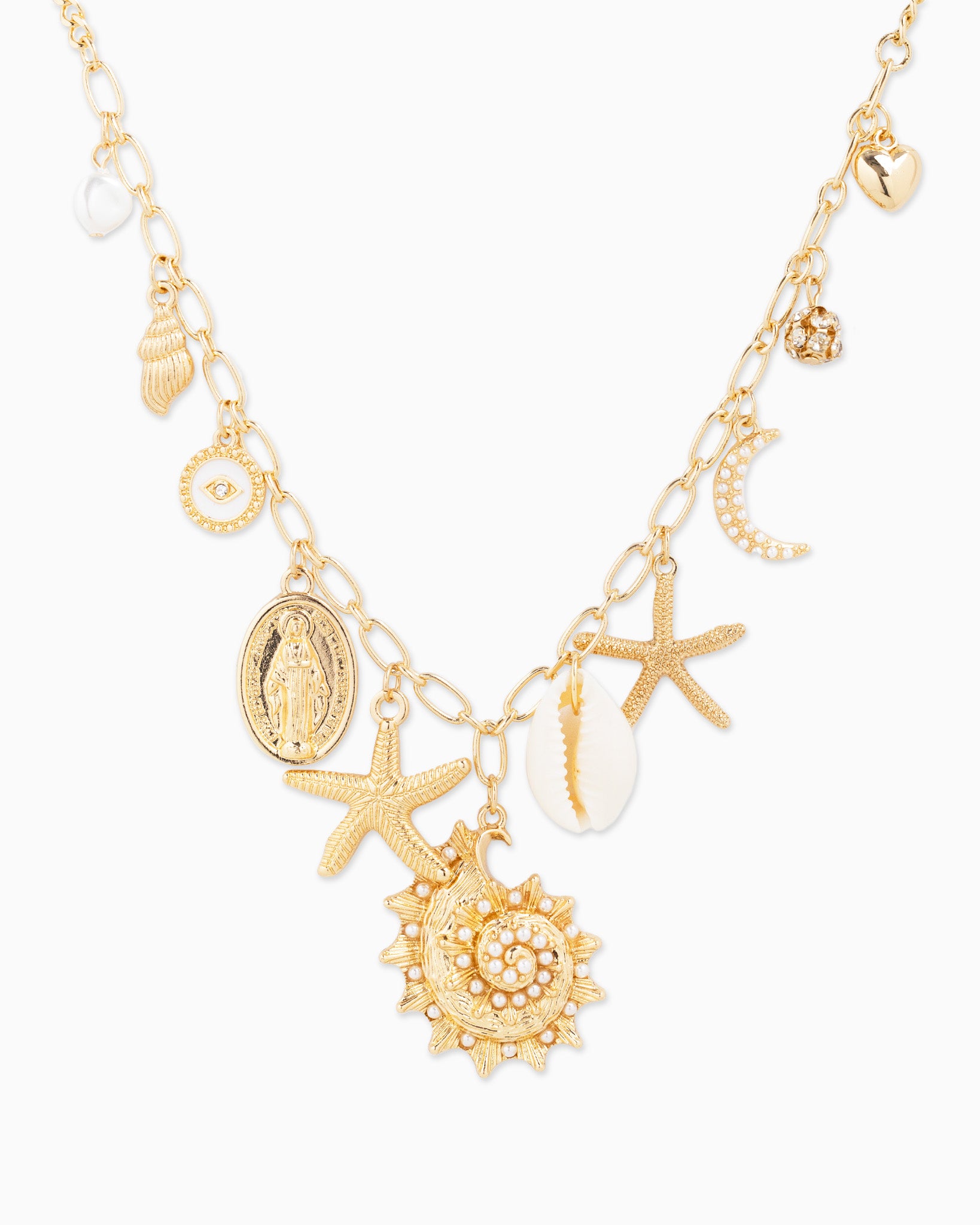 Spiral Shell Eleven Seal Life Charm Necklace