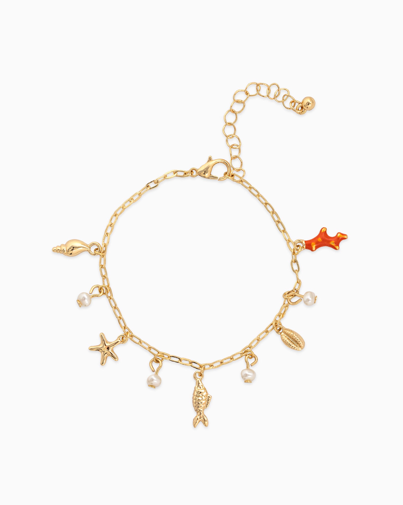 Sea Life Acrylic Color Charm Bracelet