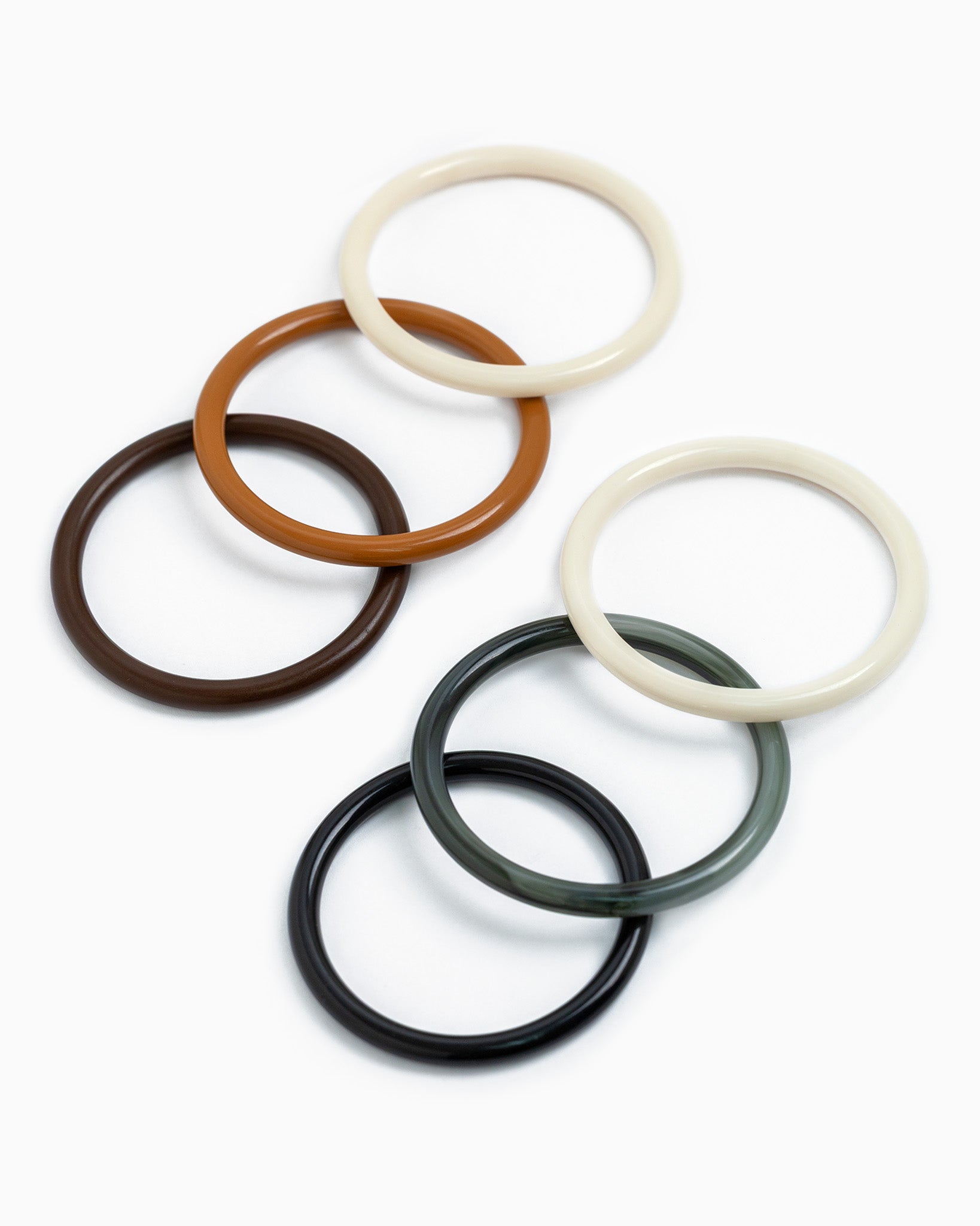 Colorful Soft Bangle Bracelets Set of 3