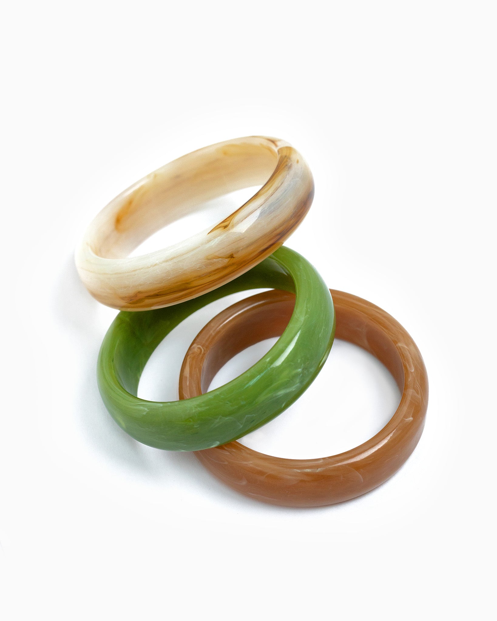 Soft Bold Marble Bangle Bracelet