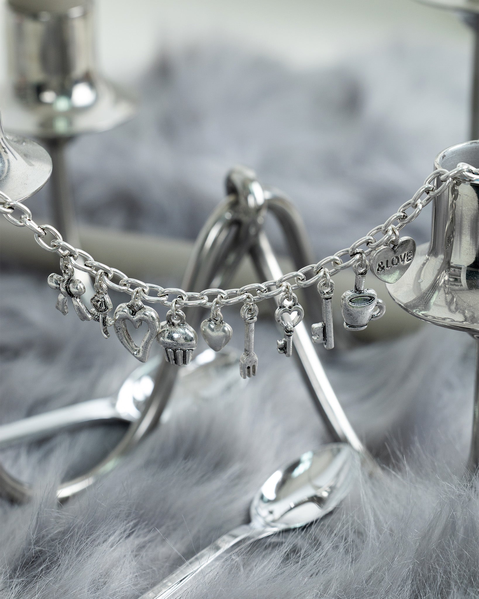 Vintage Dessert Party Charm Bracelet