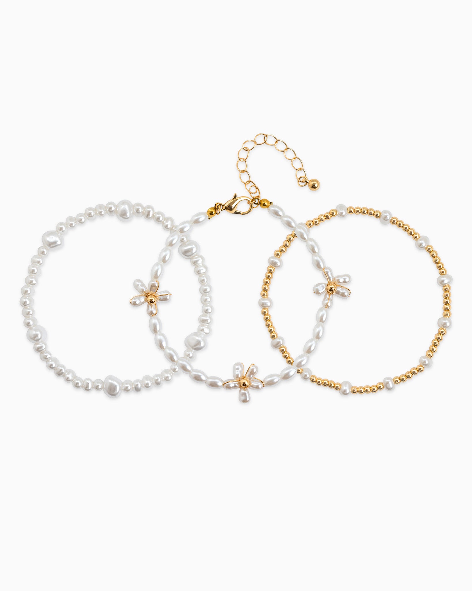 Pearl Flower Bead Bracelet