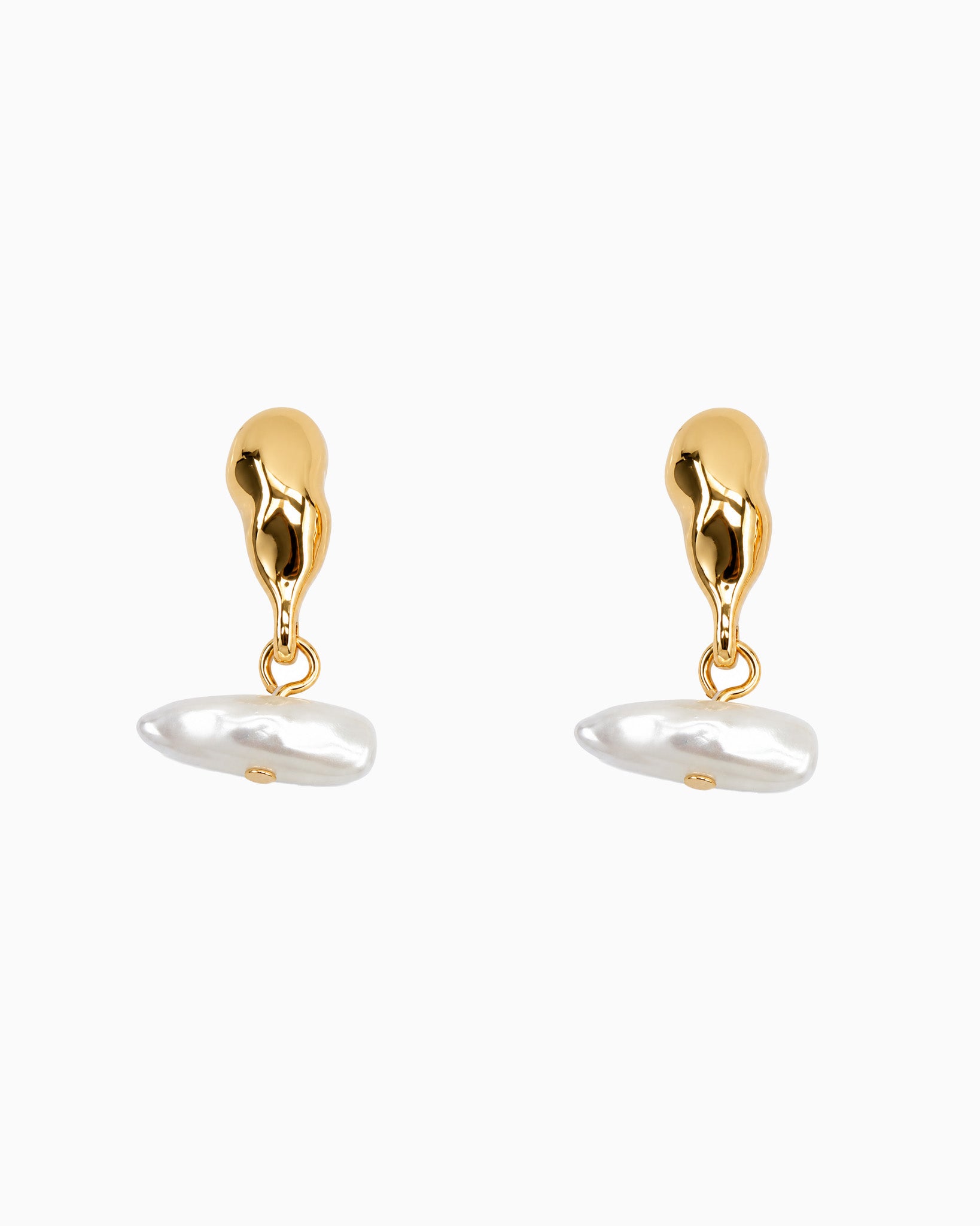 Organic Baroque Pearl Drop Earrings-2