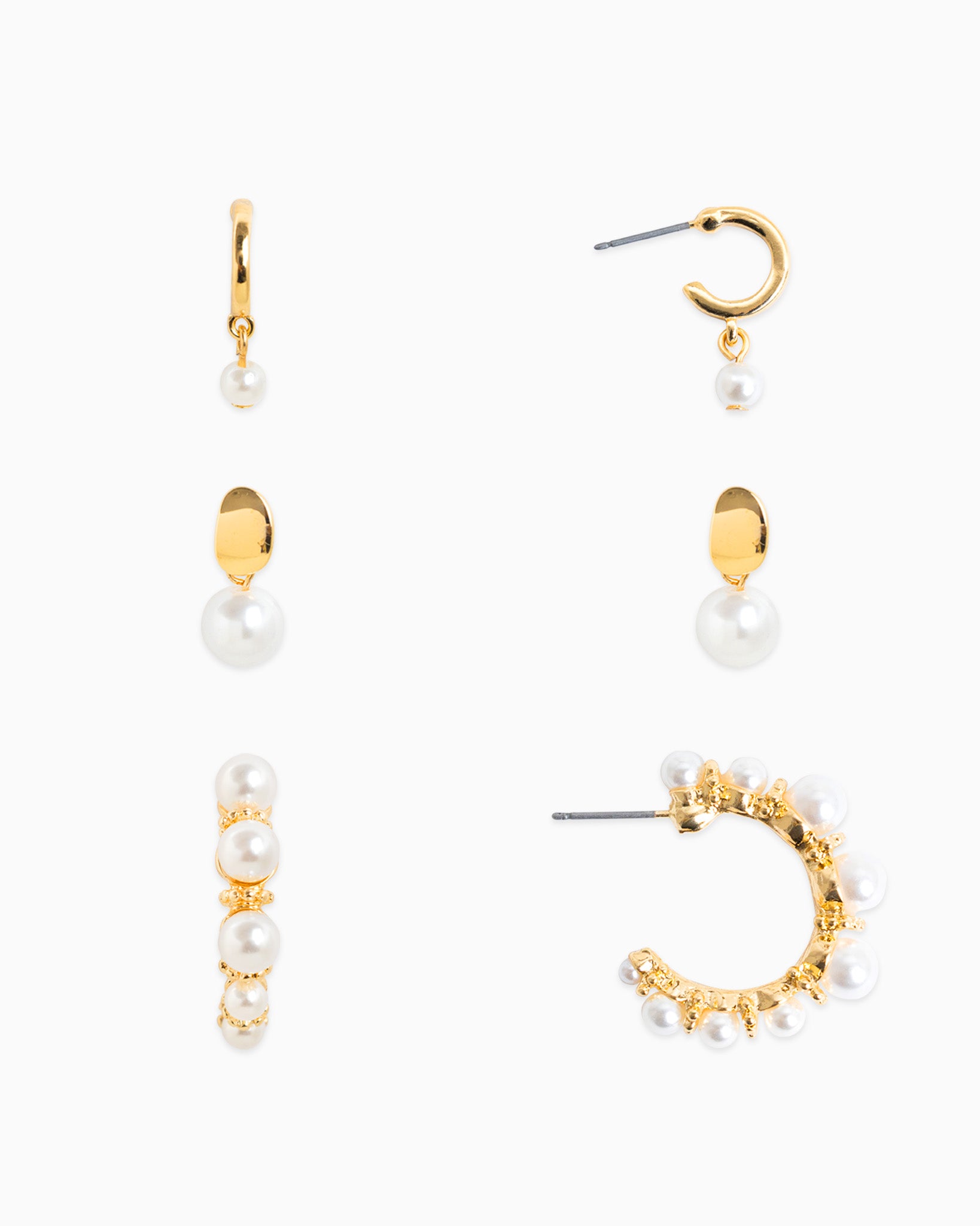 Essential Pearl Drop Hoop Earrings