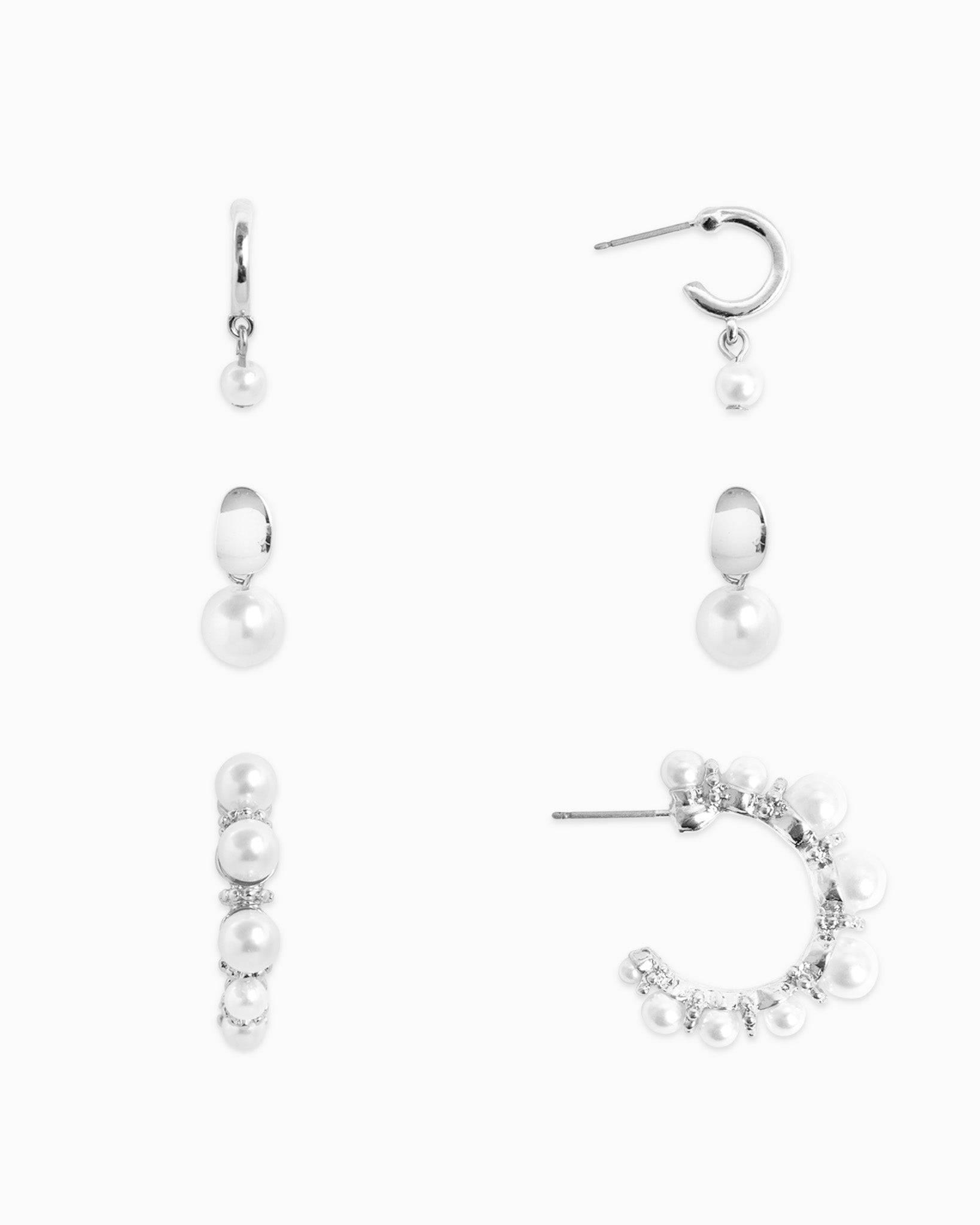 Essential Pearl Drop Hoop Earrings