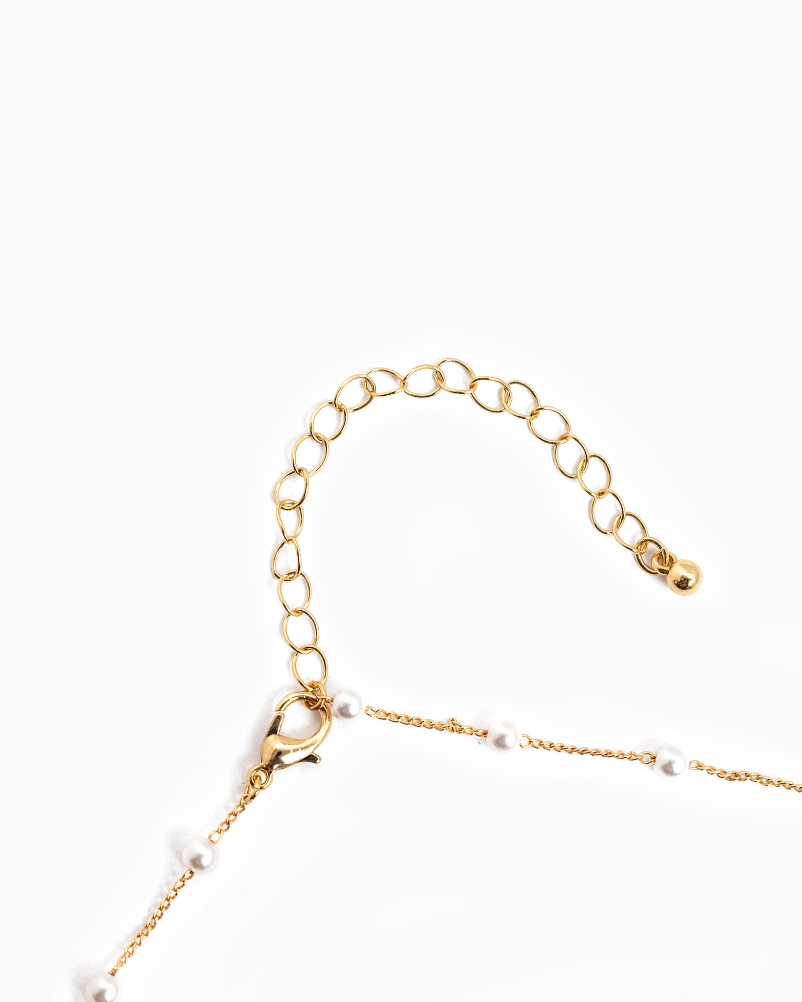 Pearl Flower Multi Charm Necklace