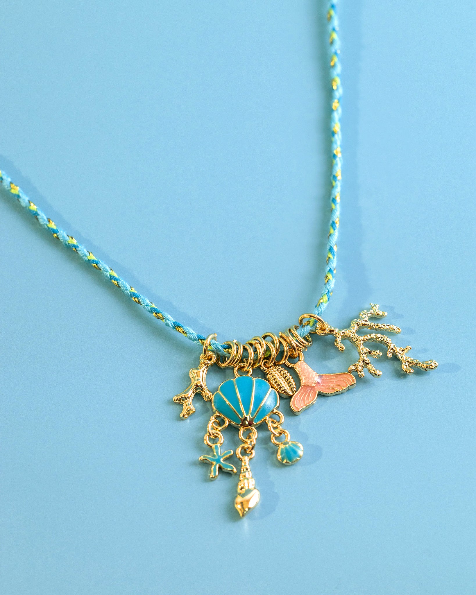 Secrets of the Blue Tide Charm Necklace