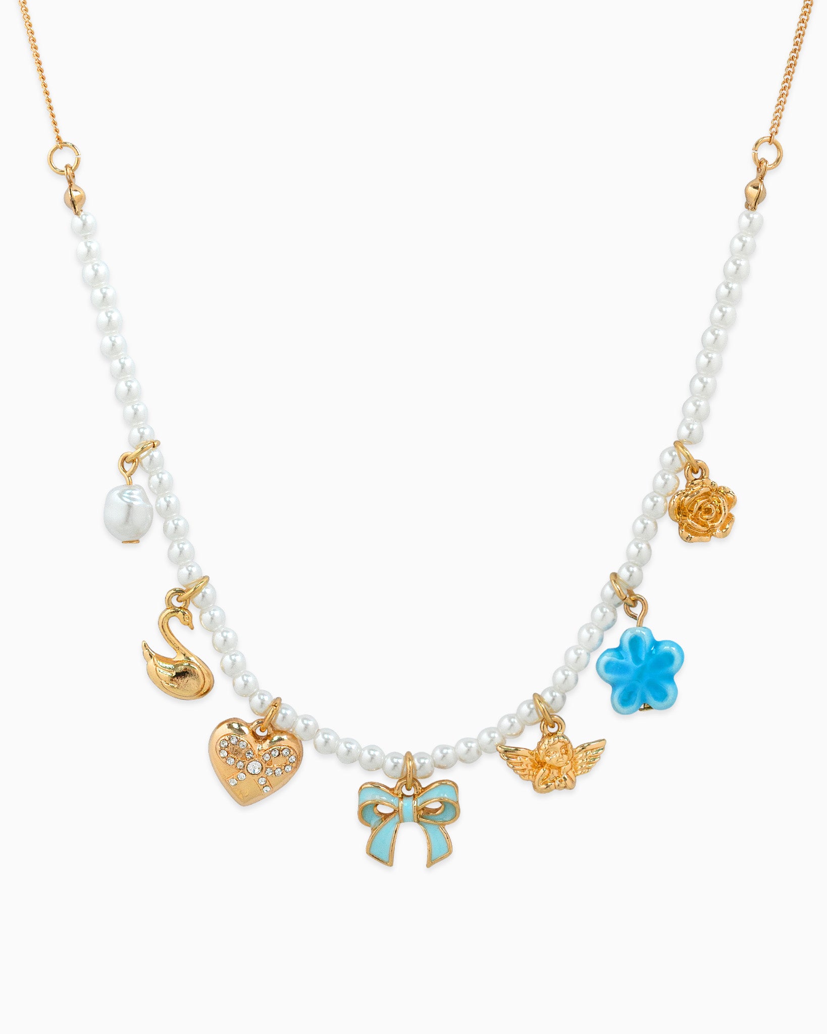 Sugar Pearl Dreams Bow Charm Necklace