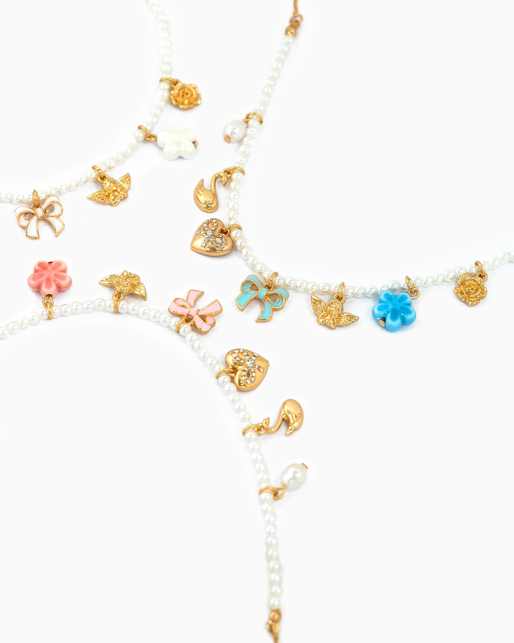 Sugar Pearl Dreams Bow Charm Necklace