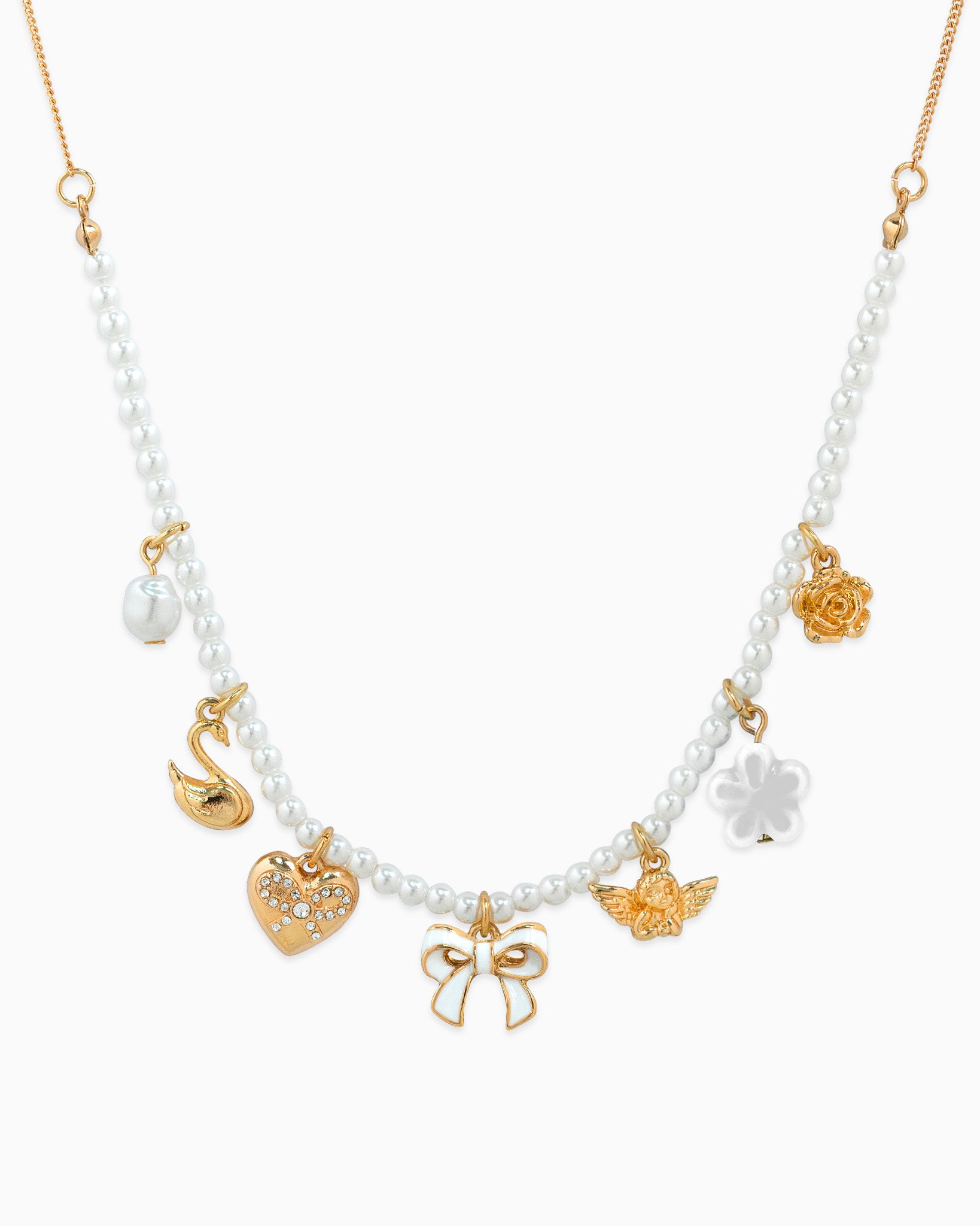 Sugar Pearl Dreams Bow Charm Necklace