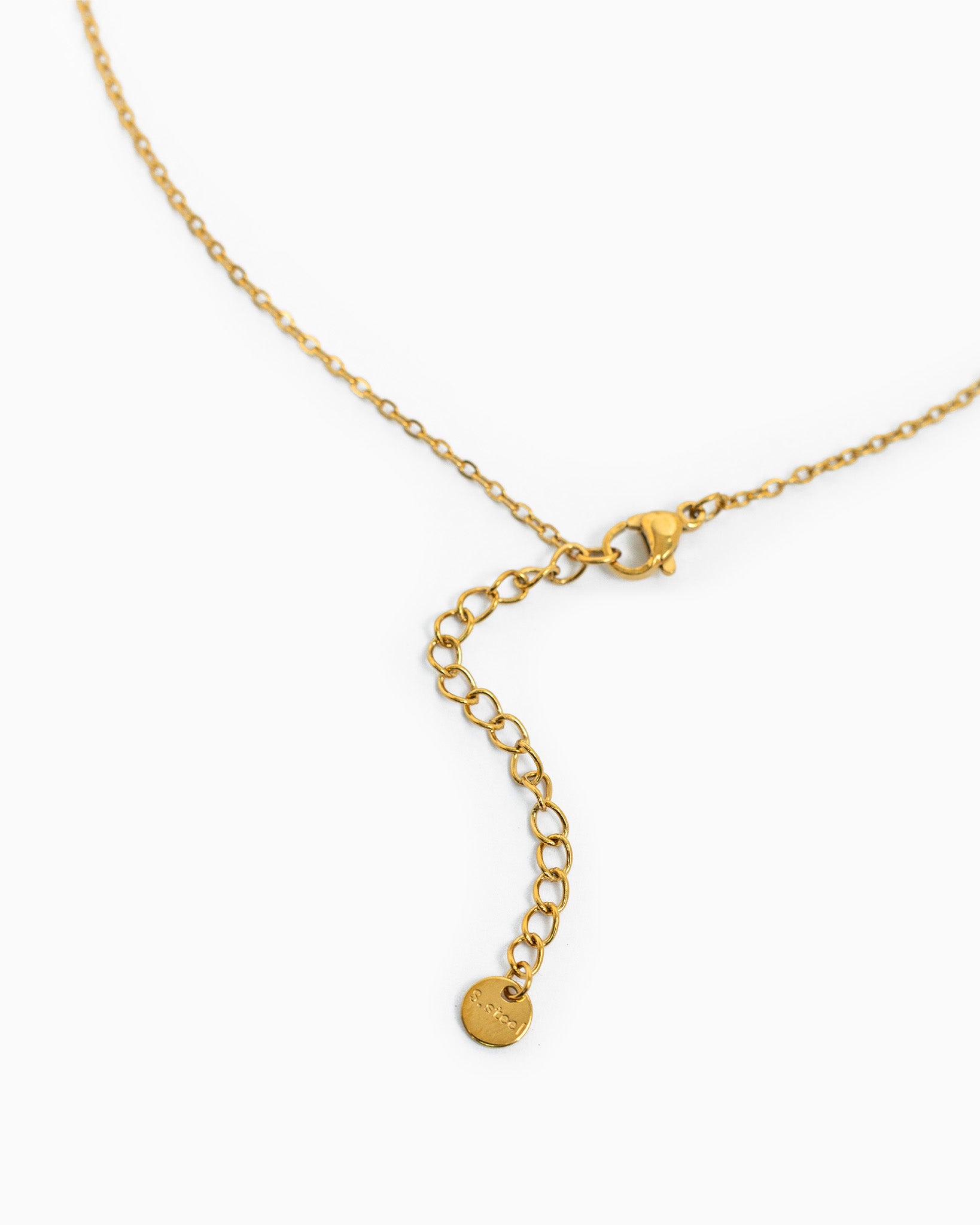 Stainless Paperclip Chain Y-Drop Star & Dagger Necklace-3