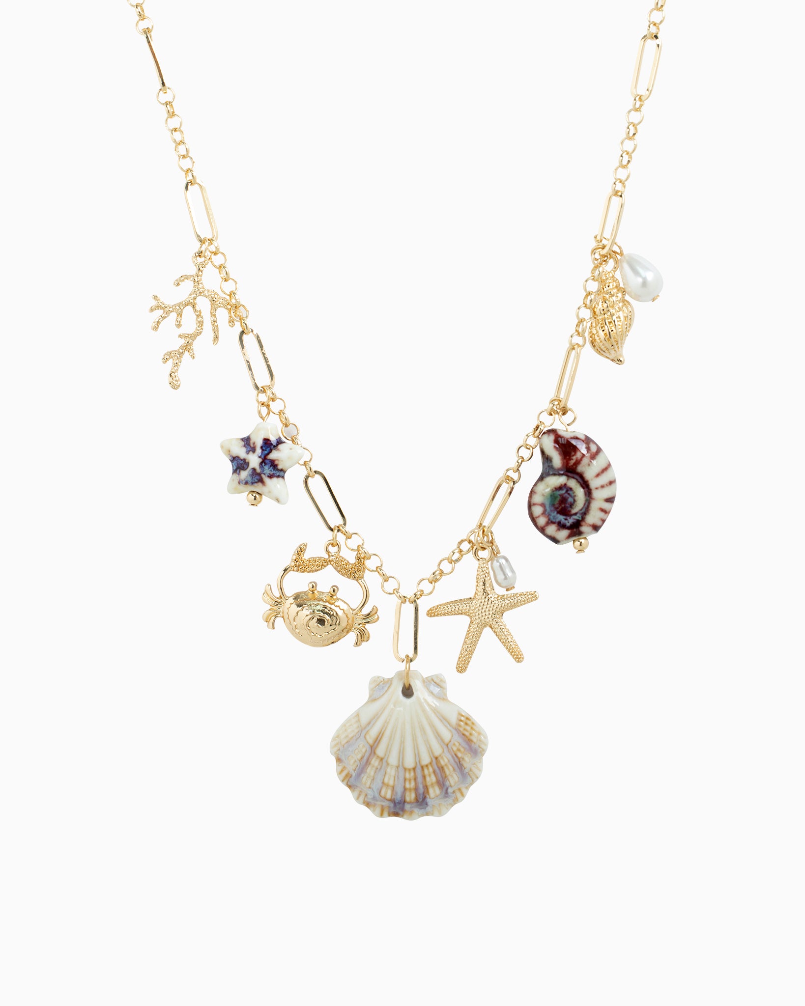 Beach Under the Sea 7 Charm Party Necklace