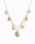 Beach Mermaid Treasure Ceramic Charm Necklace