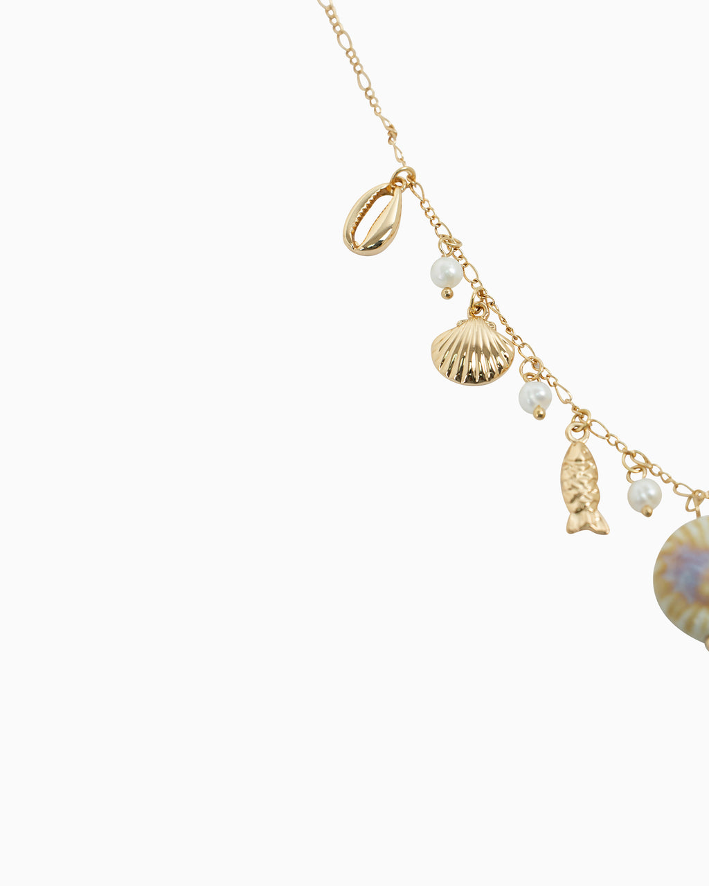 Beach Mermaid Treasure Ceramic Charm Necklace