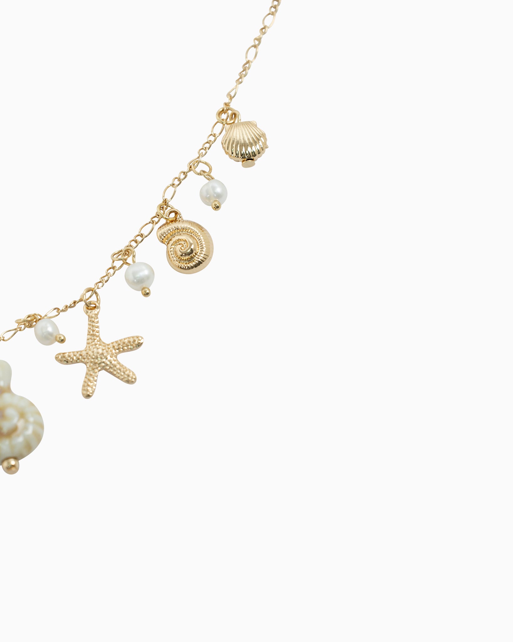 Beach Mermaid Treasure Ceramic Charm Necklace