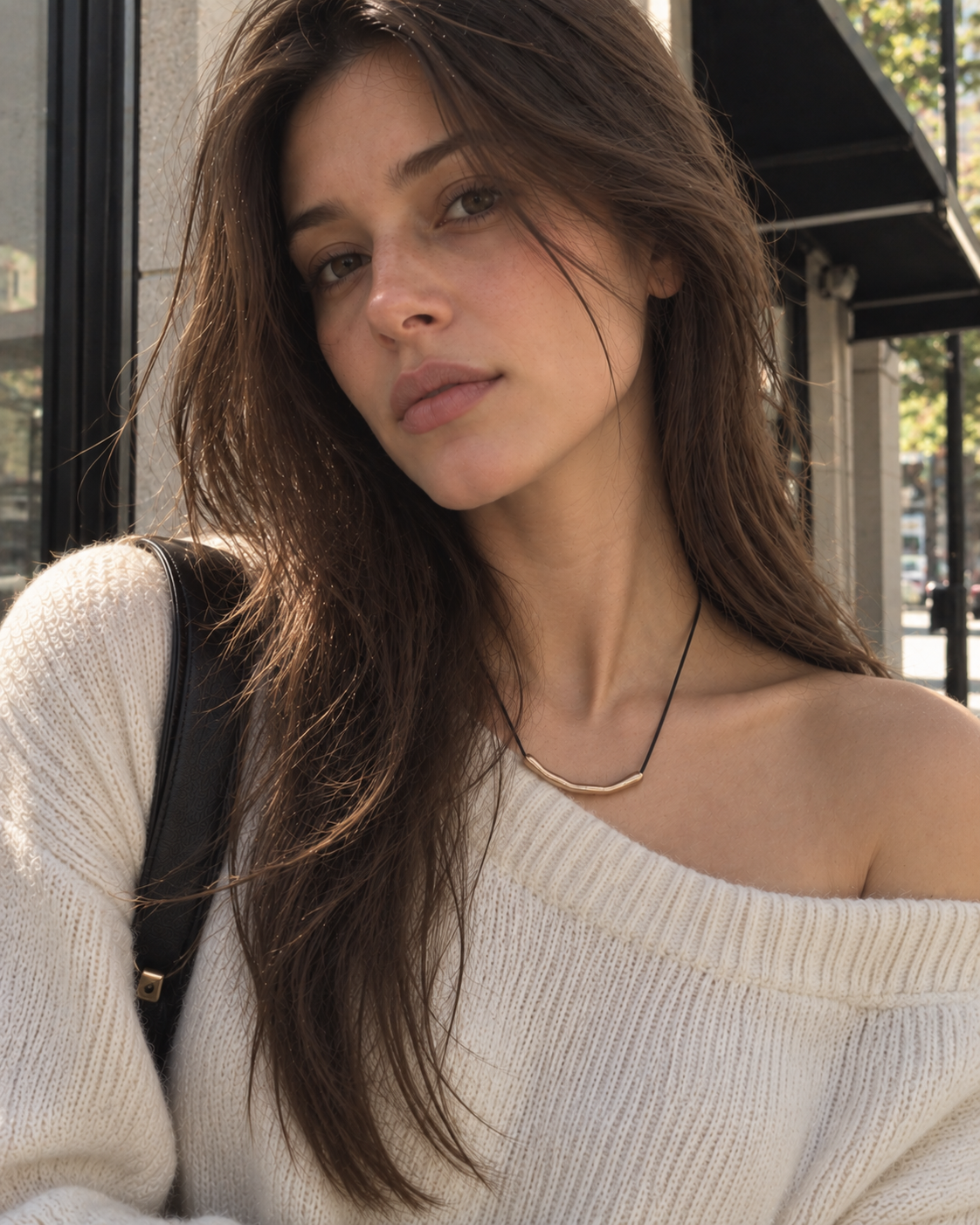 Organic Bar Wax Cord Necklace-1