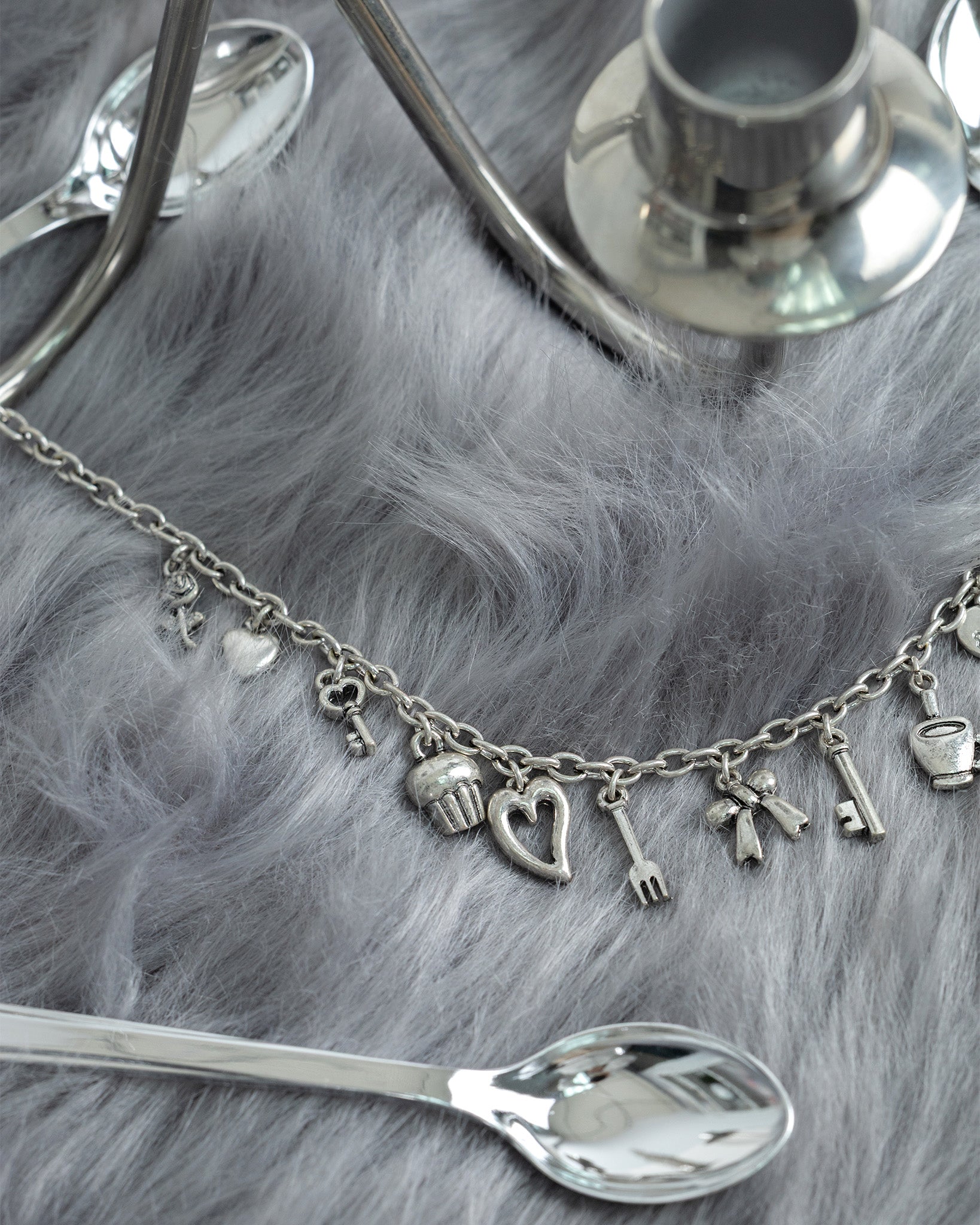 Vintage Dessert Party Charm Necklace – charm detail