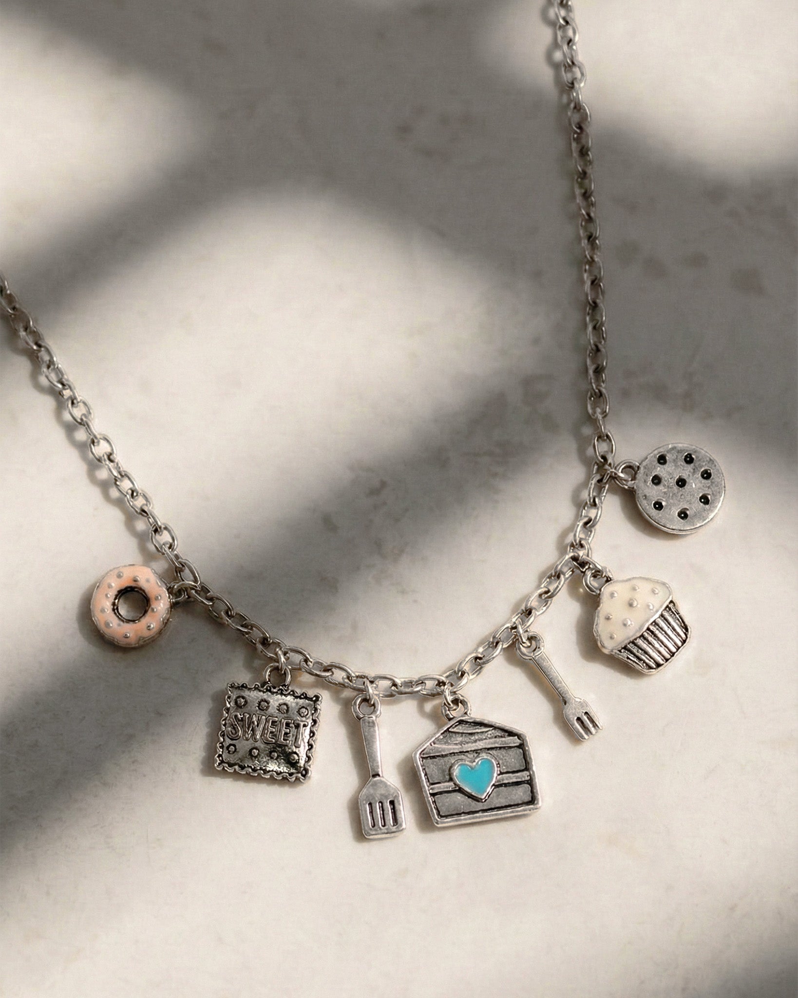 A Bite of Sweet Cake Charm Necklace – front view