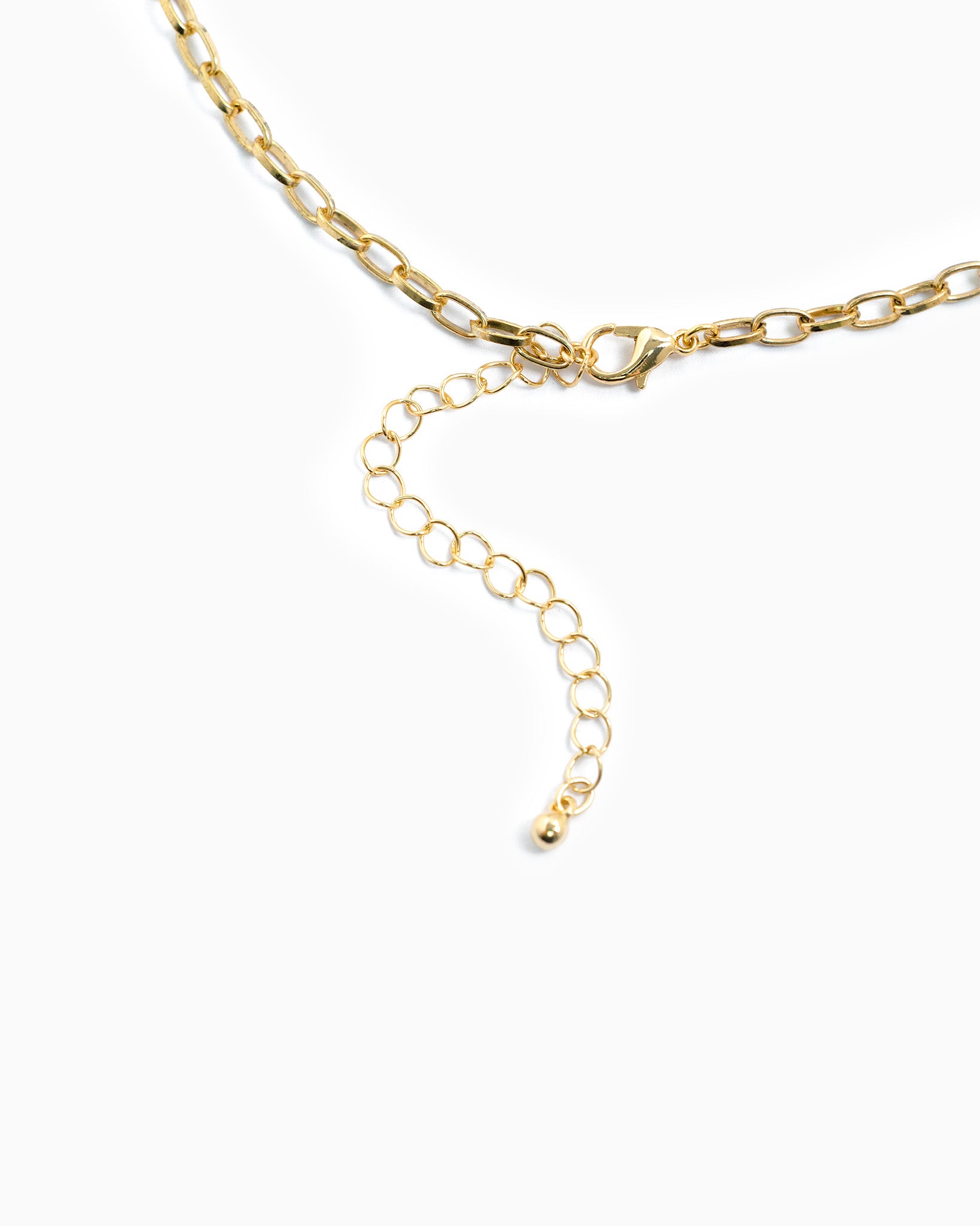 Antique Angel Bow Stone Toggle Charm Necklace