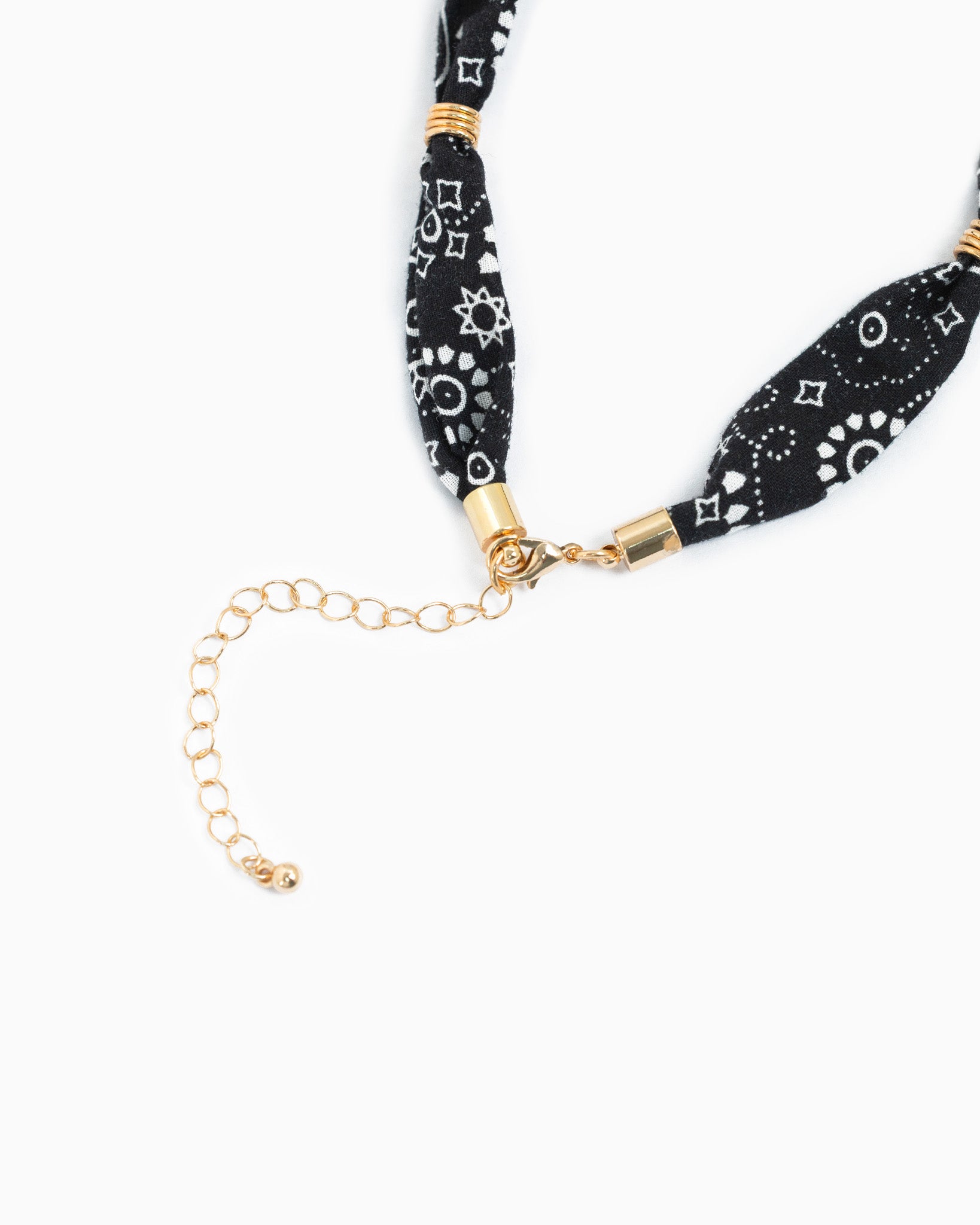 7 Charm Cross Paisley Scarf Necklace