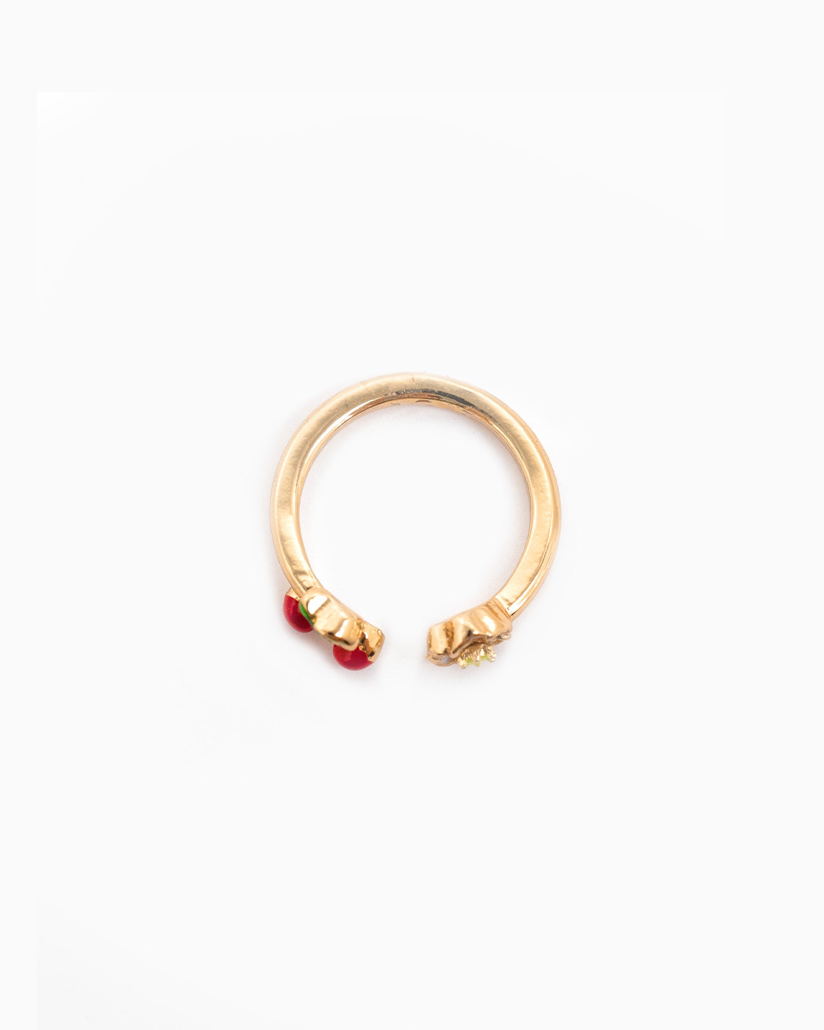 Fruit Cherry Flower Open Ring