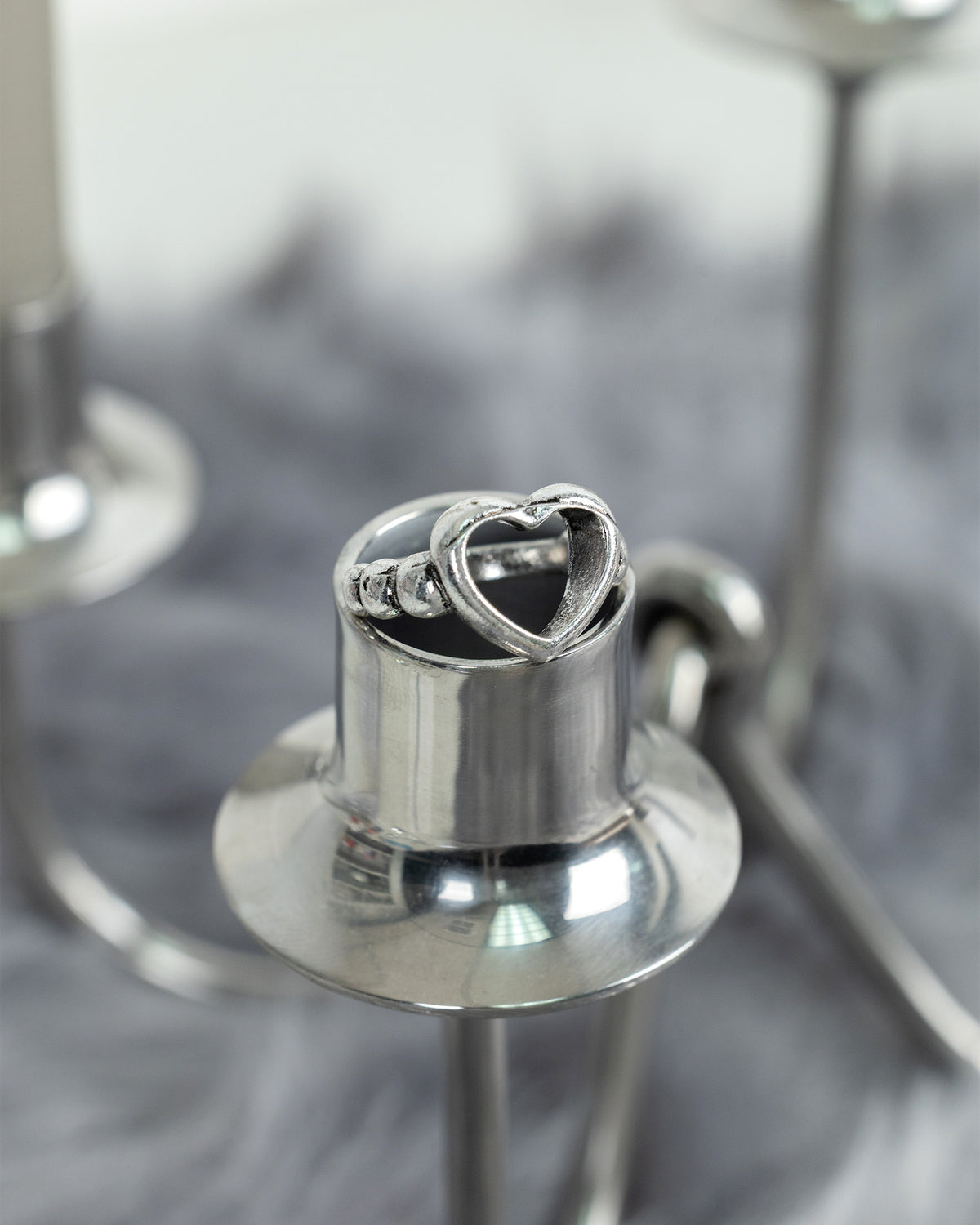 Vintage Raw Heart Metalic Ring-4