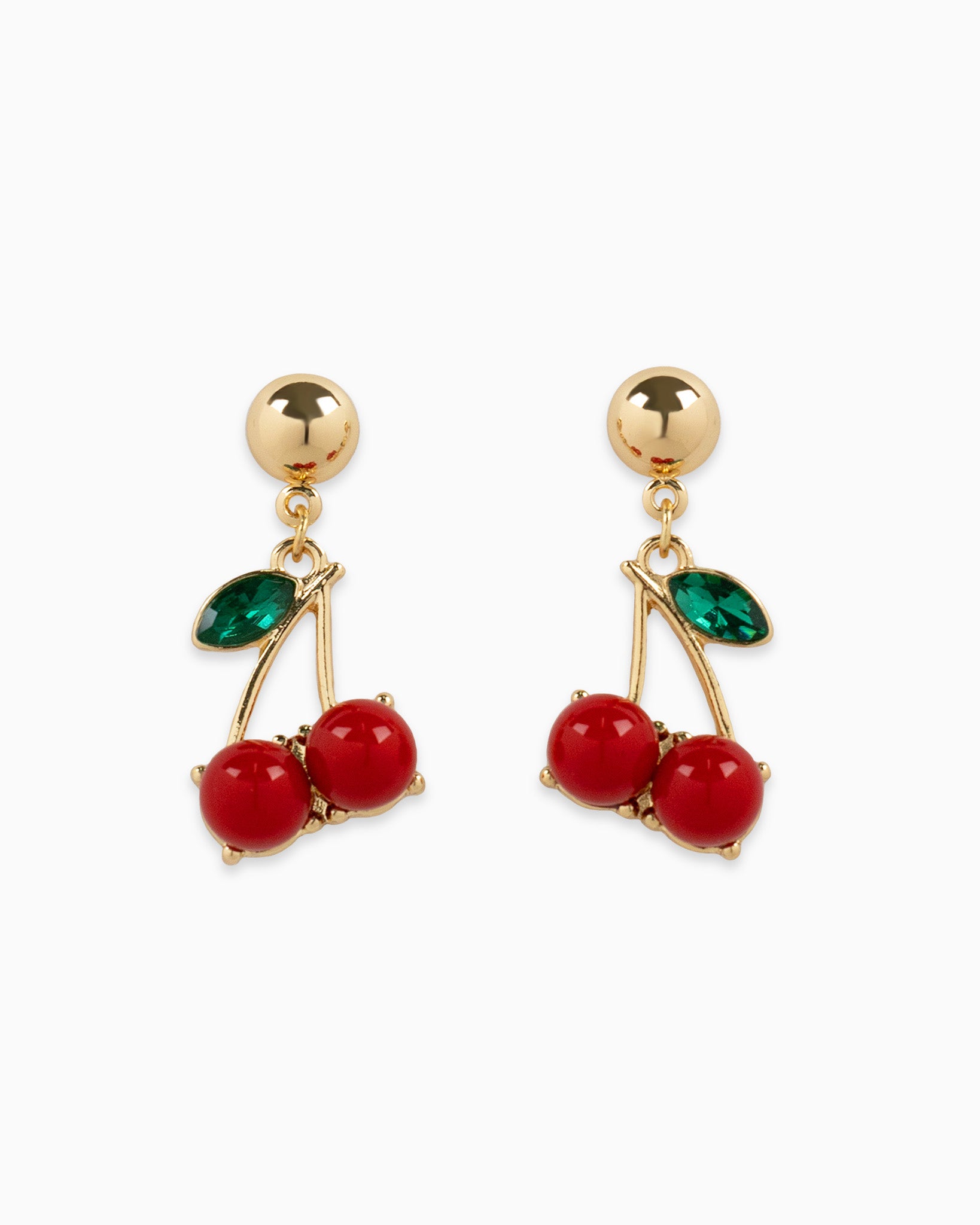 Double Cherry Acrylic Drop Earrings