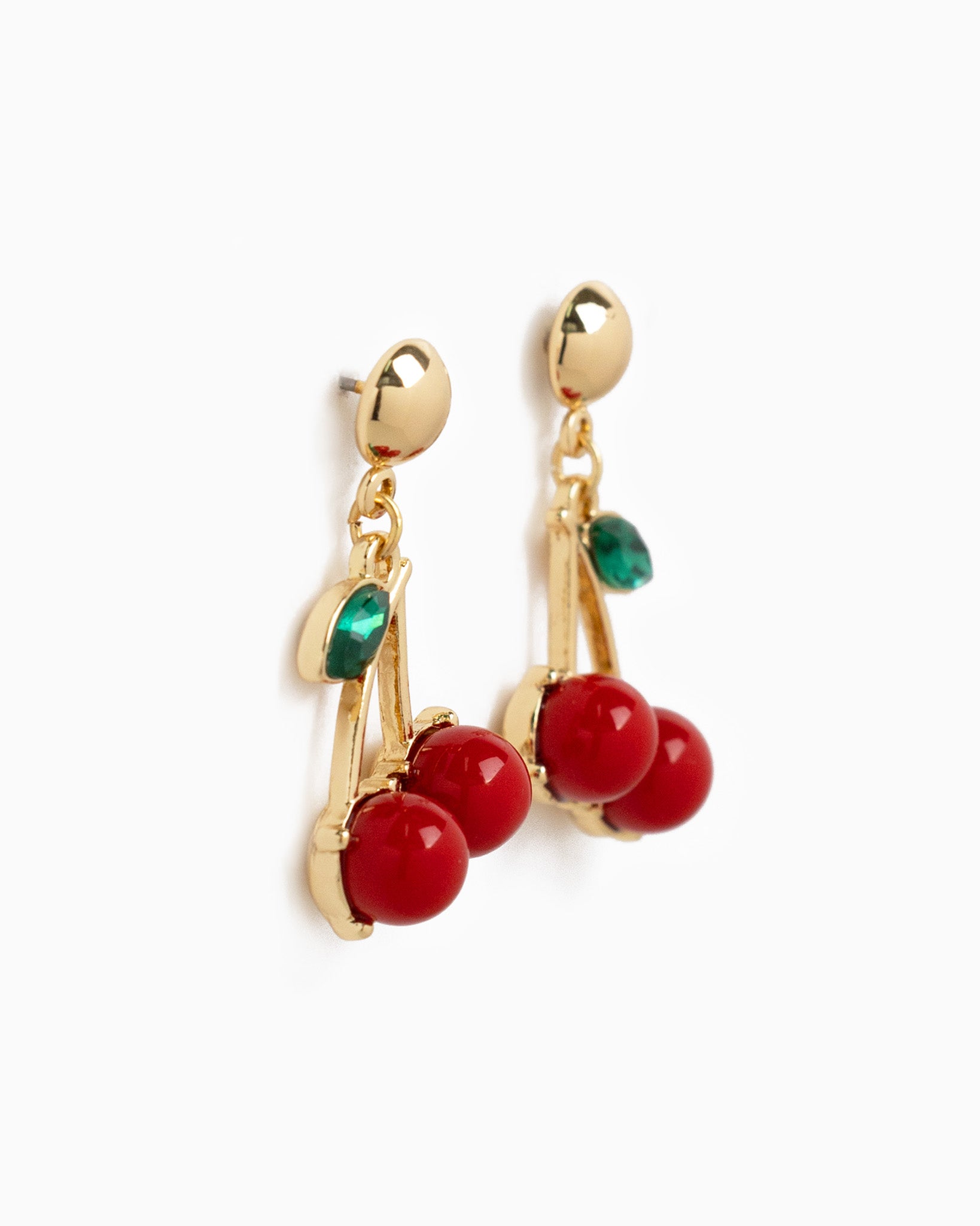 Double Cherry Acrylic Drop Earrings