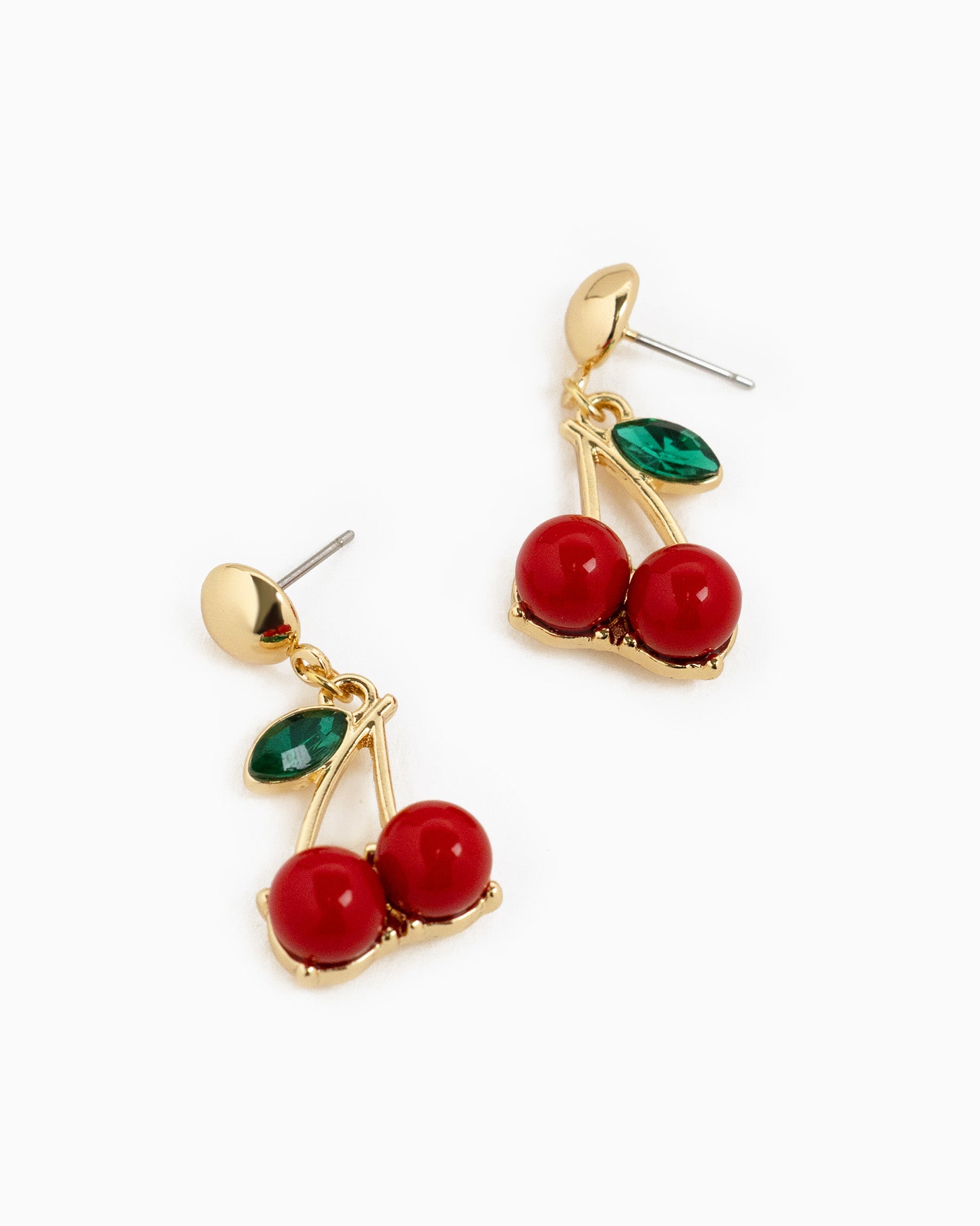 Double Cherry Acrylic Drop Earrings