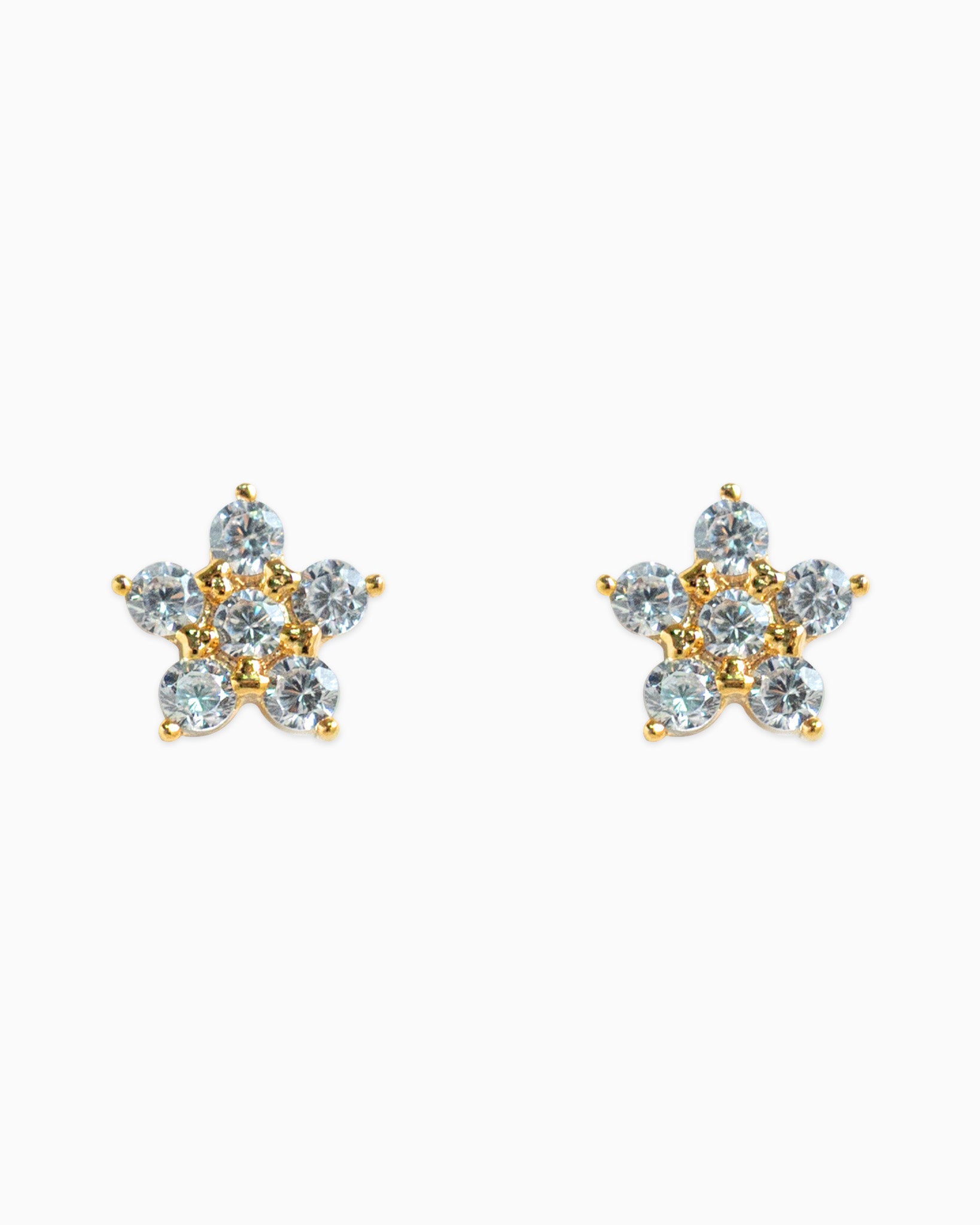 Petite Flower CZ Stud Earrings