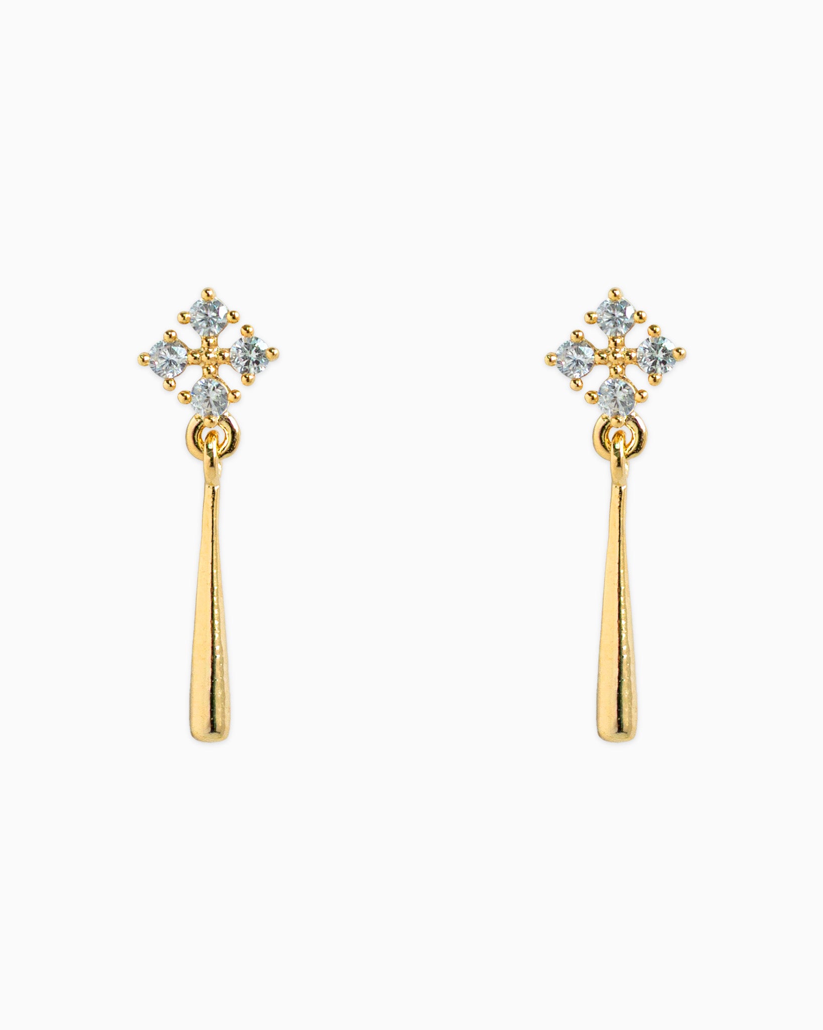 Crystal Bar Drop Earrings