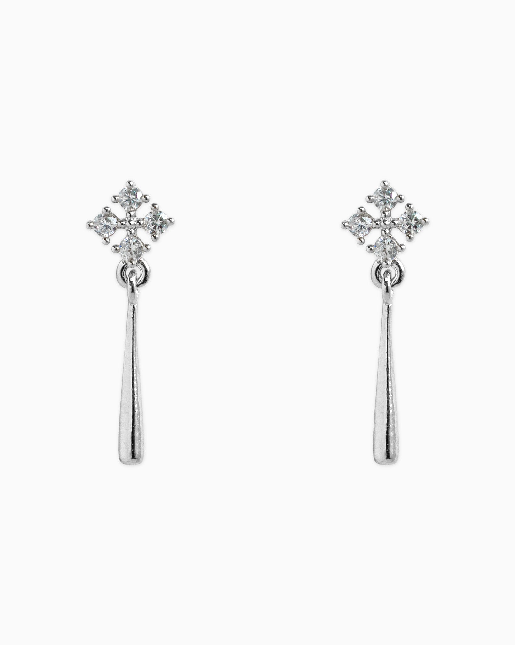 Crystal Bar Drop Earrings