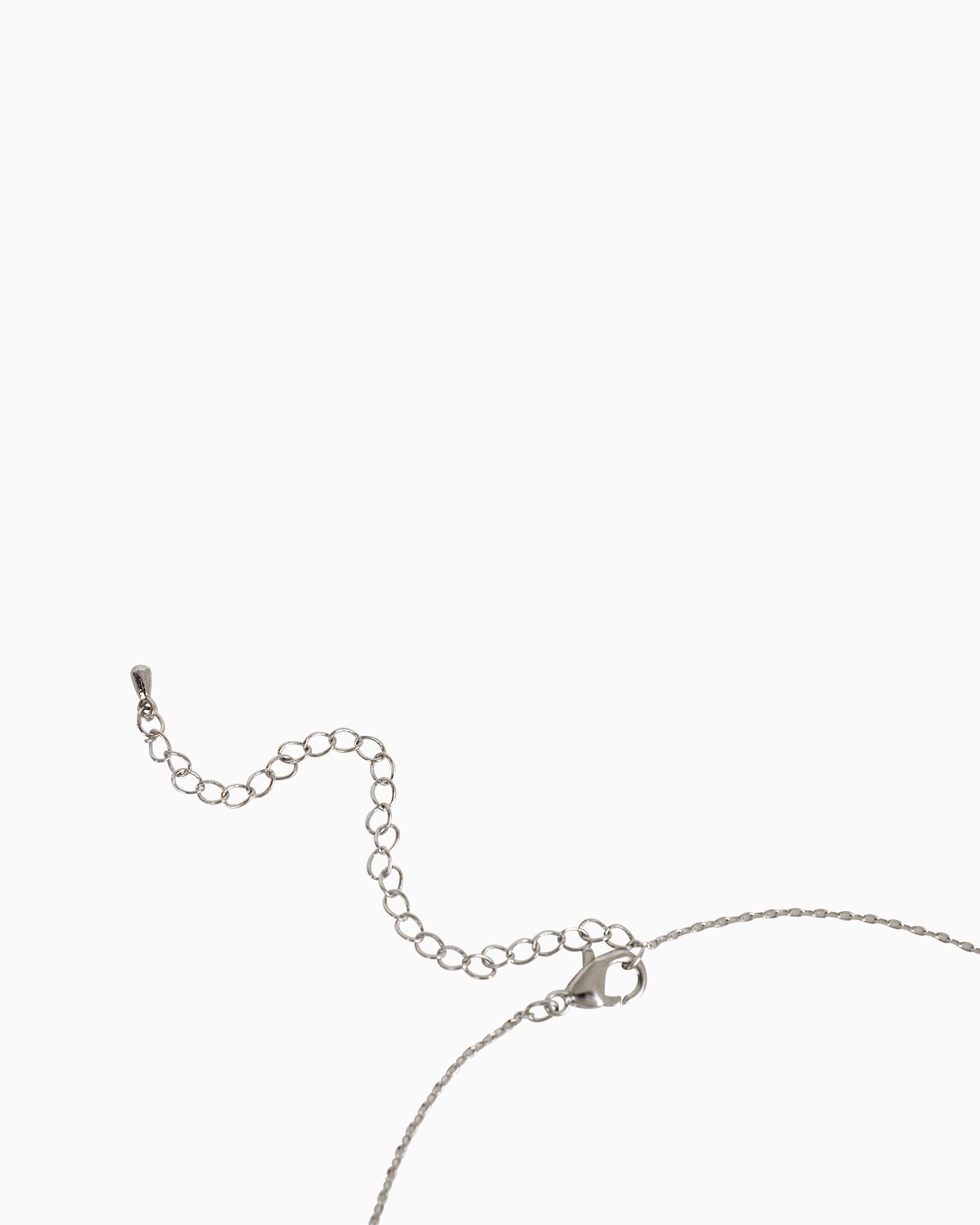 MAMA Letter Charm Heart Minimalist Silver Necklace