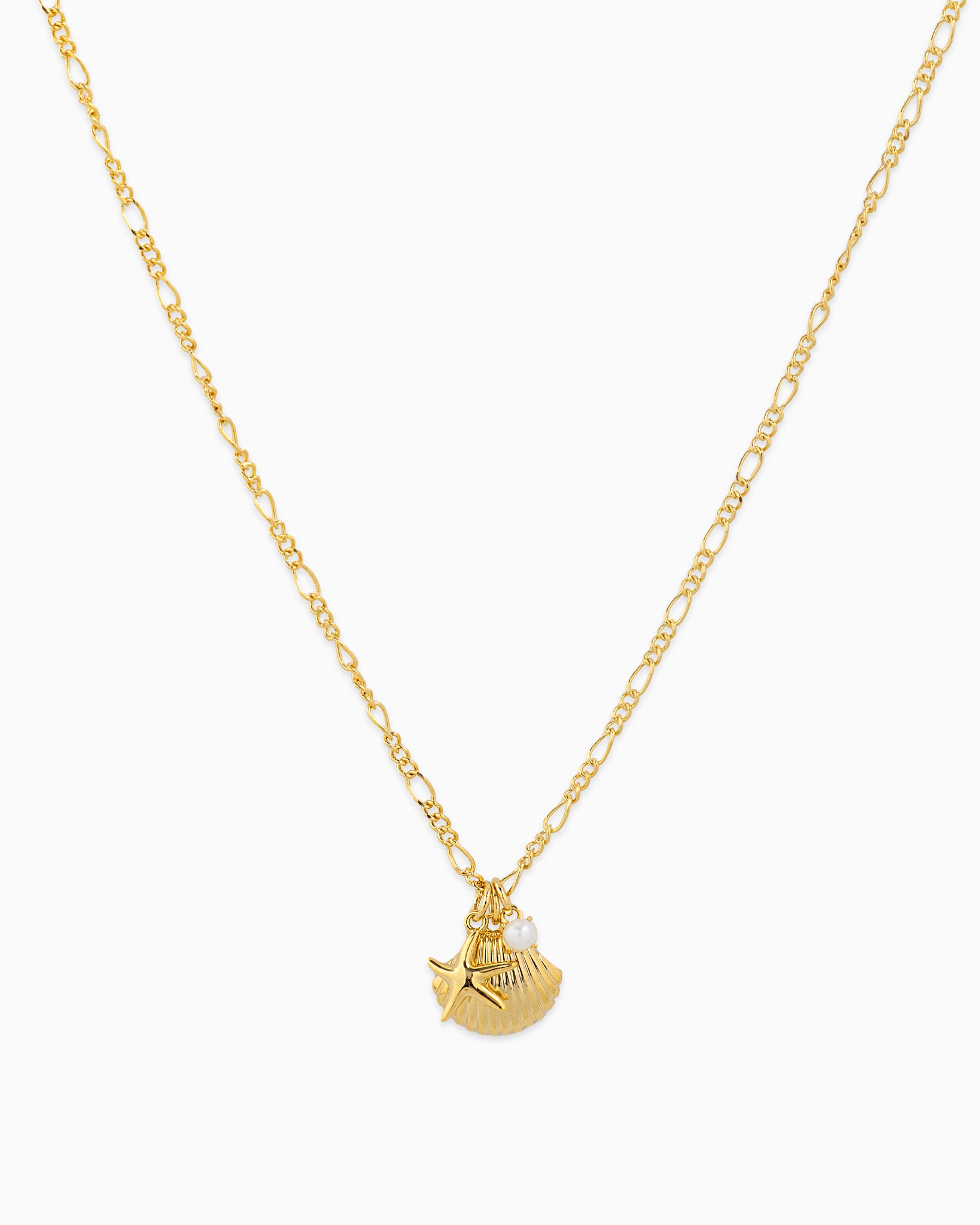 Sea Life Shell& Starfish Pendant Neckalace