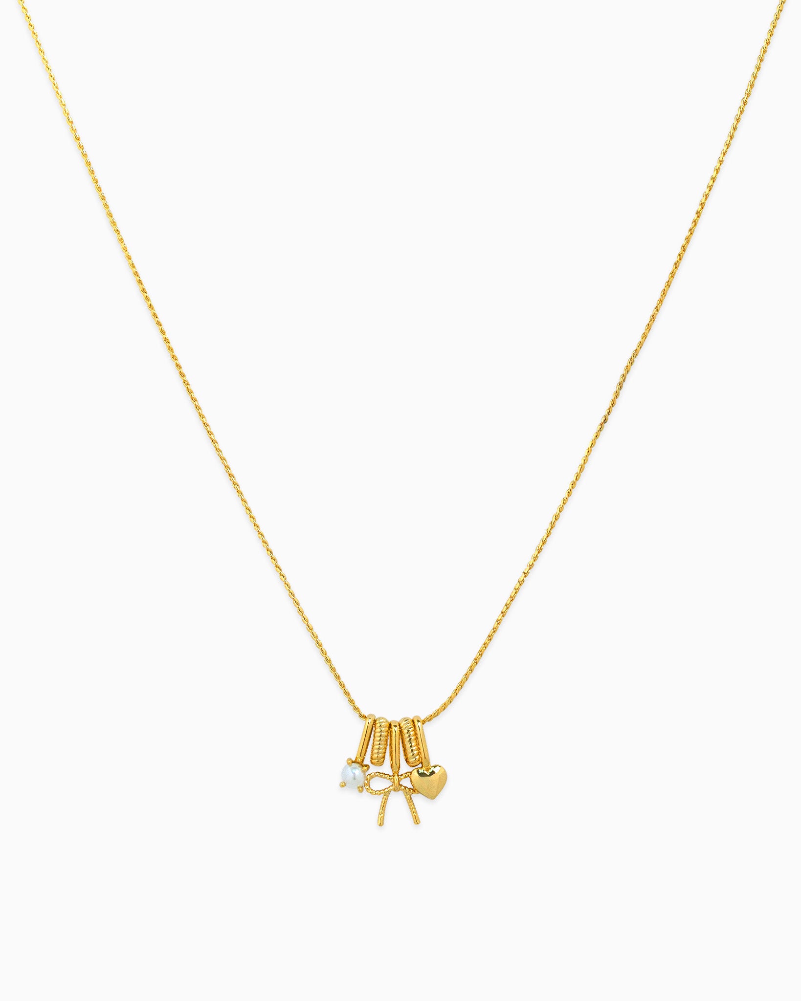 Charmed in Bow Rondelle Necklace