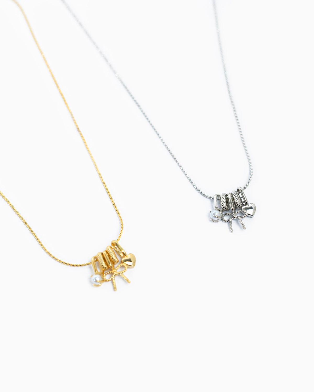Charmed in Bow Rondelle Necklace