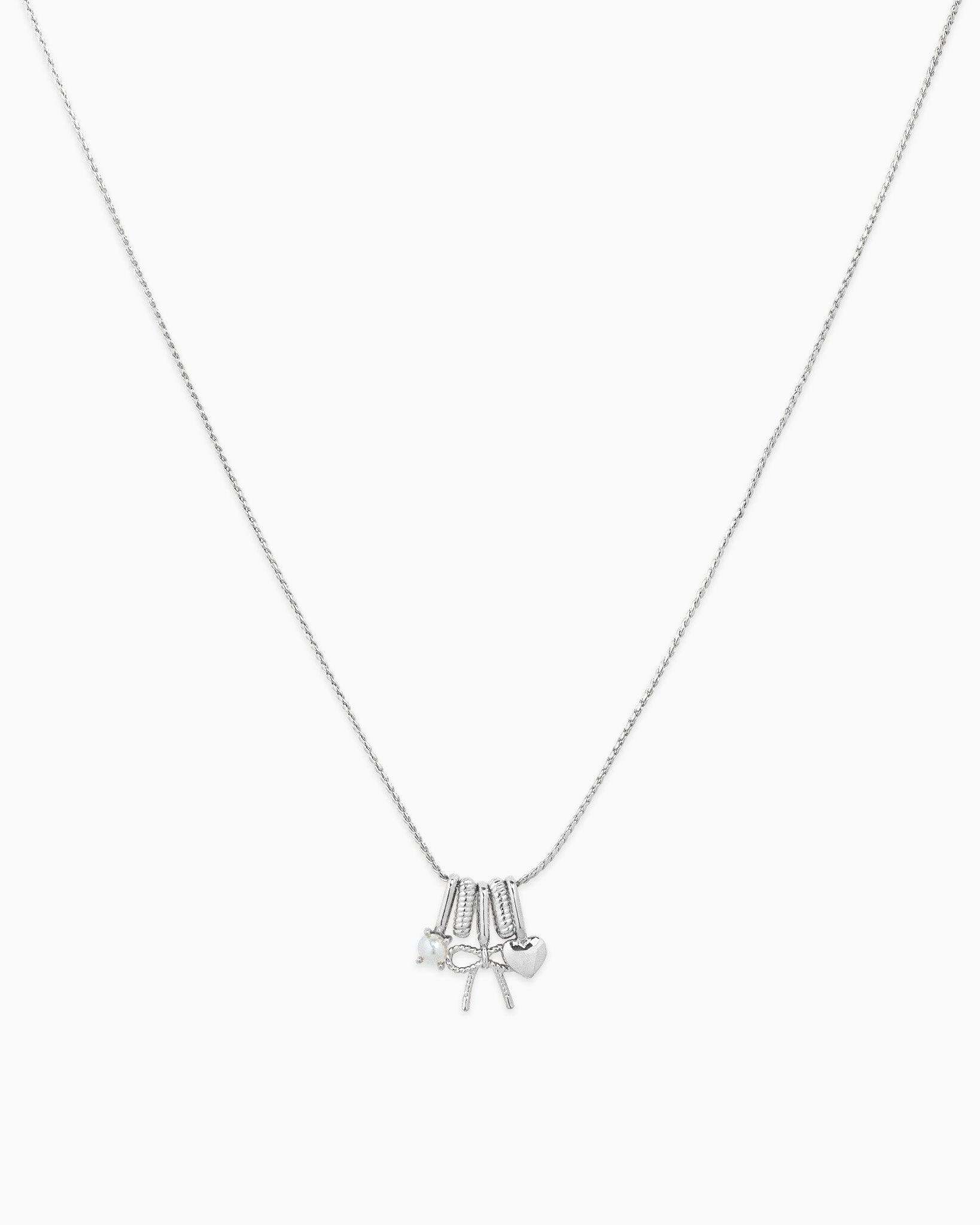 Charmed in Bow Rondelle Necklace