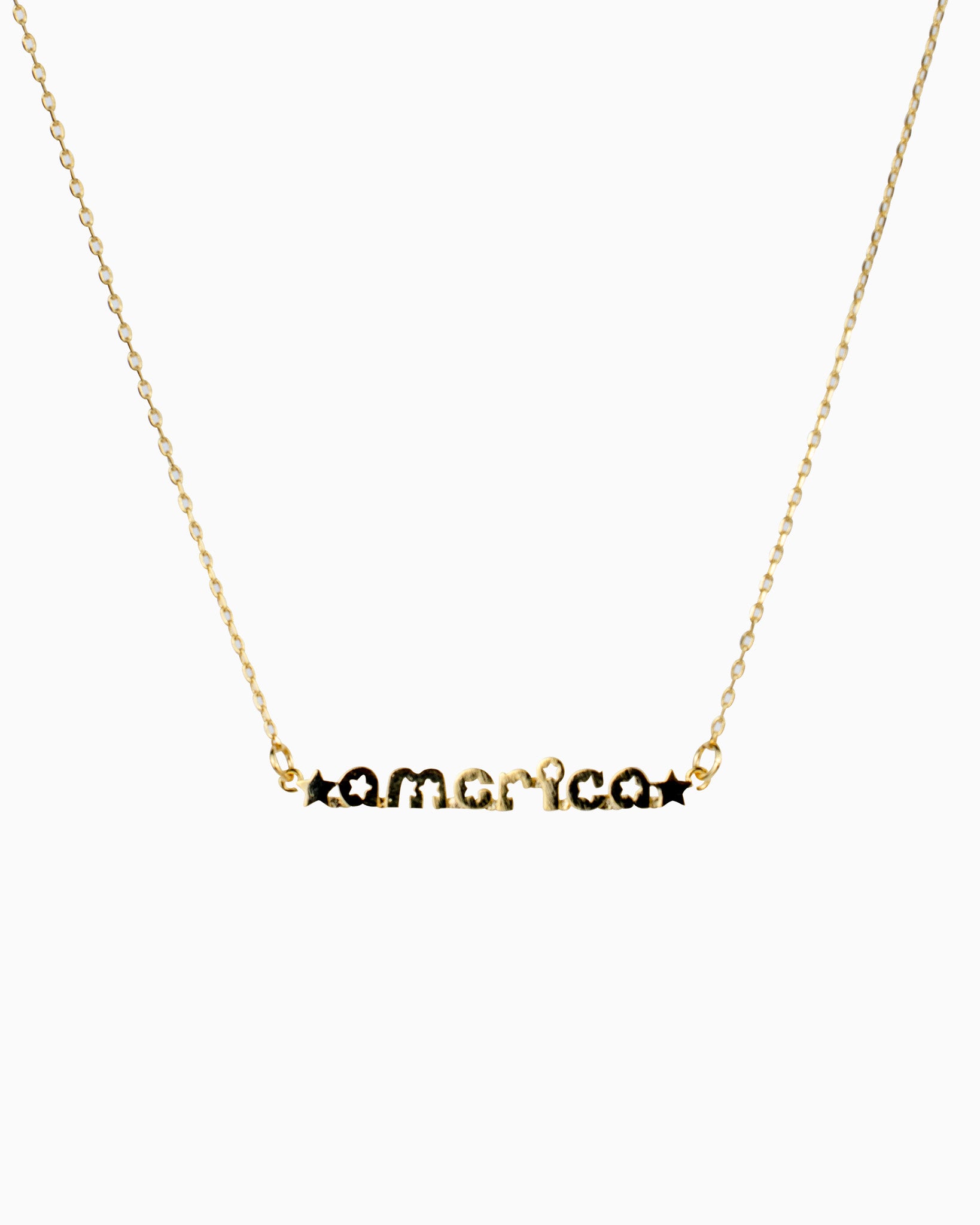 Patriotic Vintage America Star Pendant Necklace