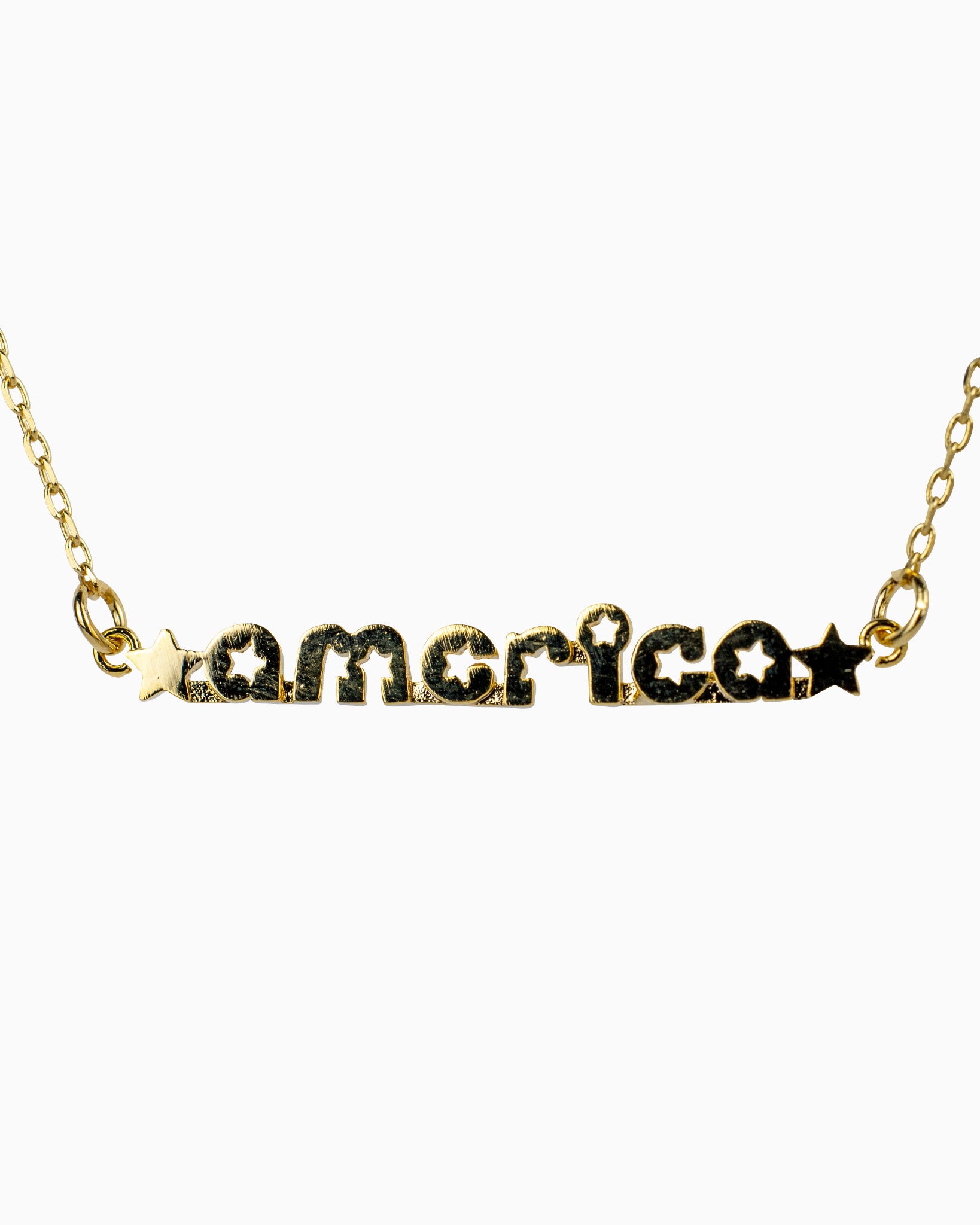 Patriotic Vintage America Star Pendant Necklace