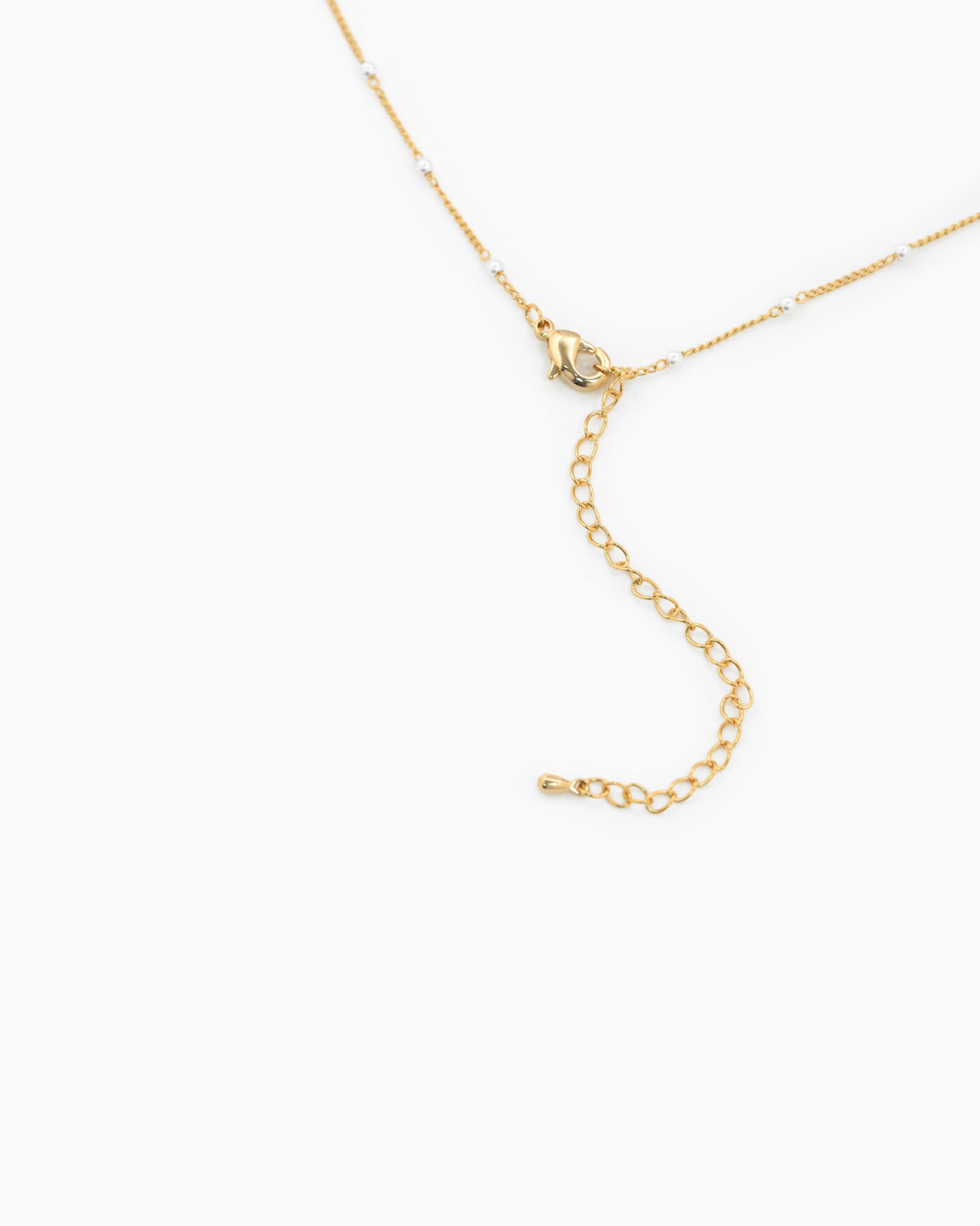 Trio Charm Angel Pearl Necklace